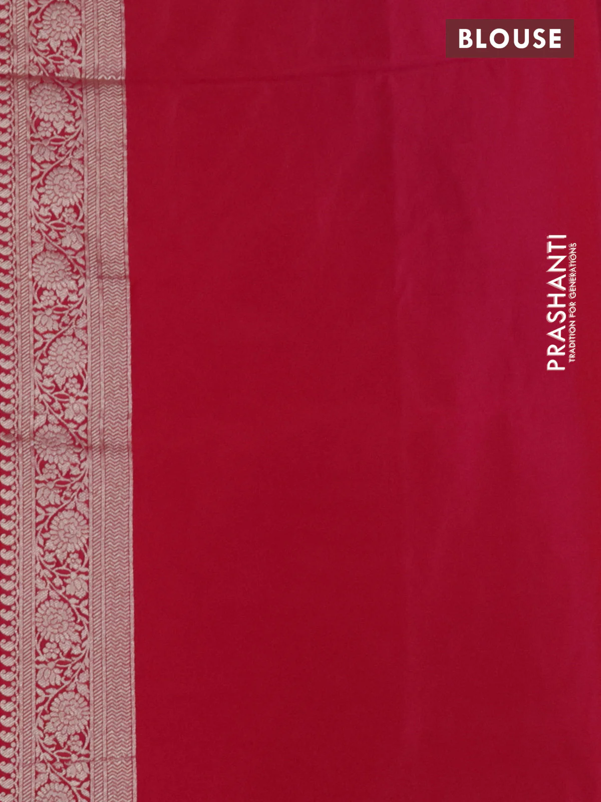 Banarasi semi katan silk saree pink with zari woven buttas and zari woven border - Image 3