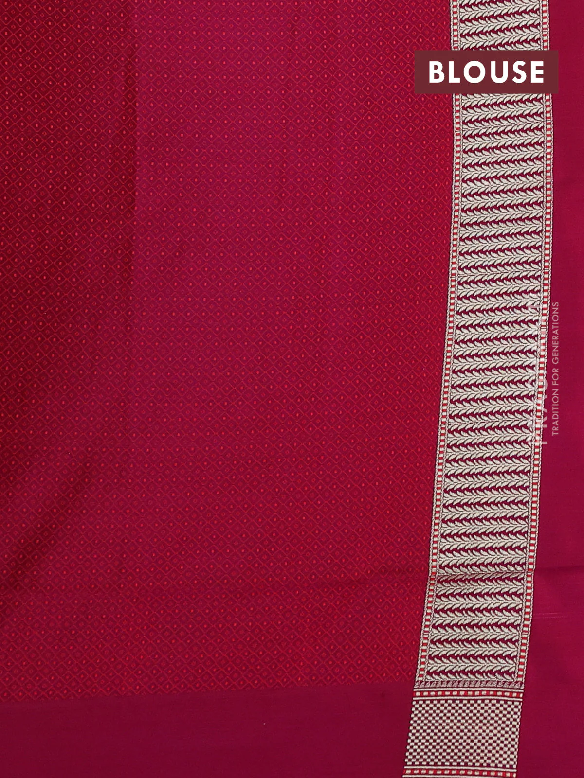 Banarasi semi katan silk saree purple with allover thread weaves & zari woven border and zari woven border - Image 3