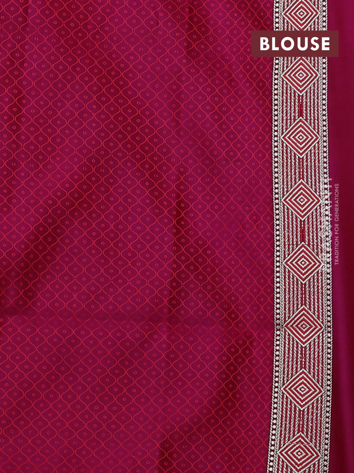 Banarasi semi katan silk saree purple with allover thread weaves & zari woven buttas and zari woven border - Image 3