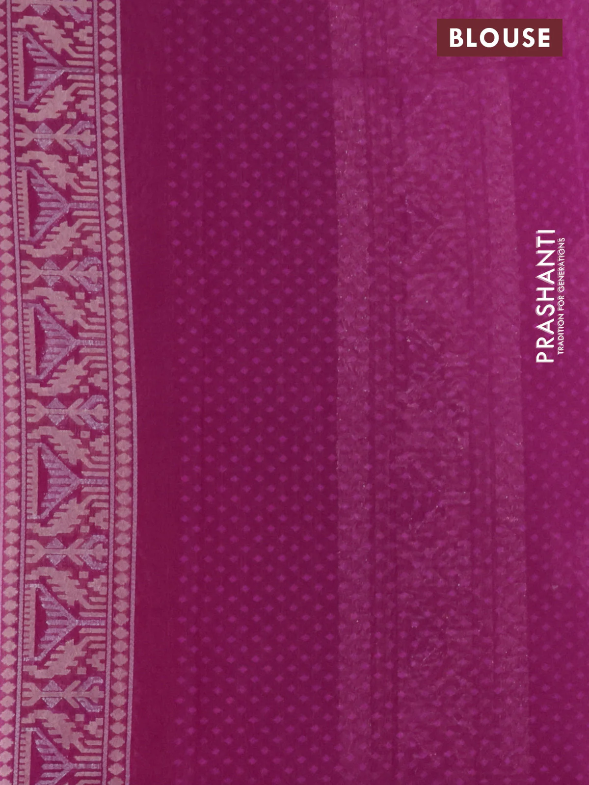 Banarasi semi katan silk saree purple with allover zari weaves and zari woven border - Image 3