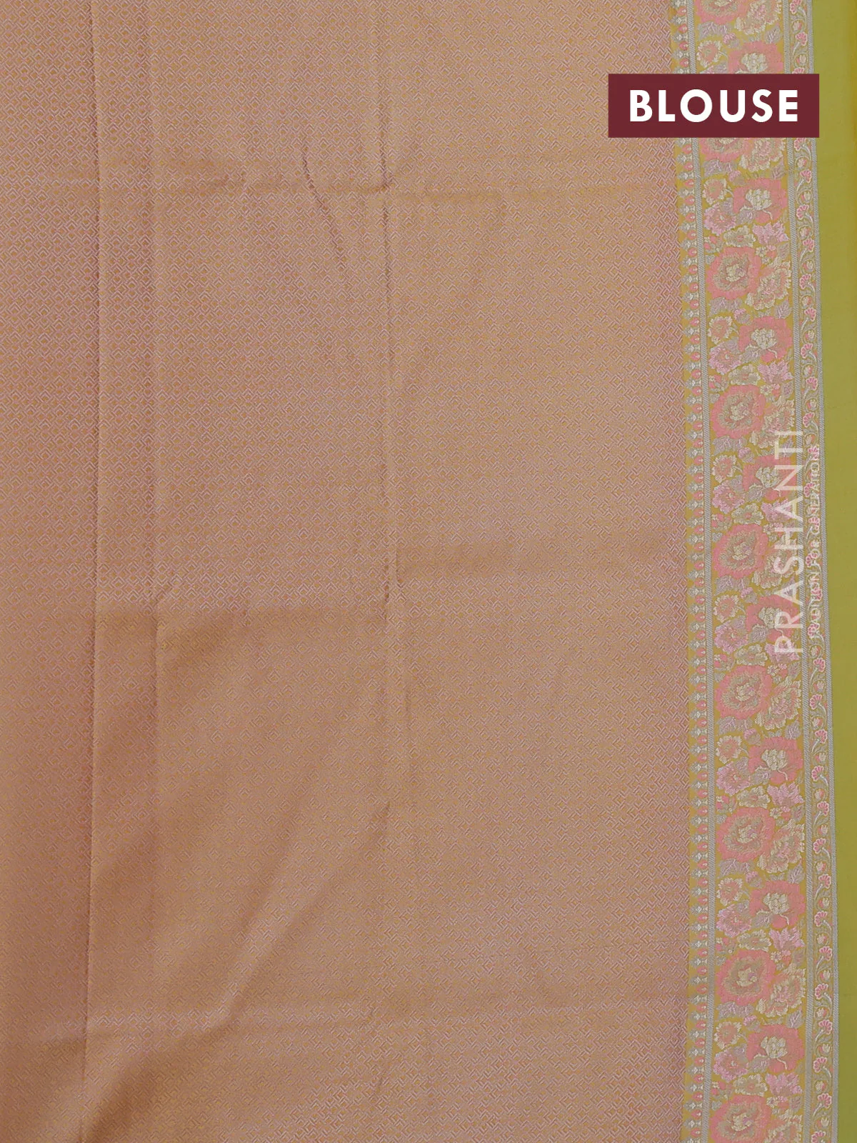 Banarasi semi katan silk saree yellow with allover thread brocade weaves and thread woven border - Image 3