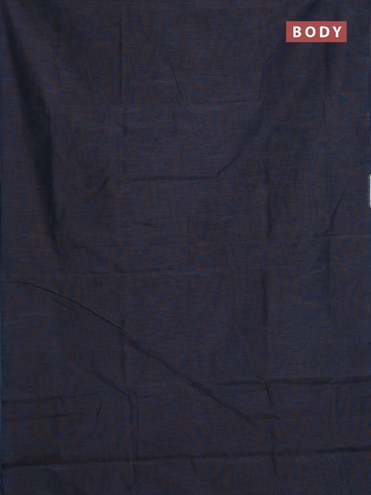 Banarasi semi matka saree dark blue with allover thread weaves in borderless style - Image 2