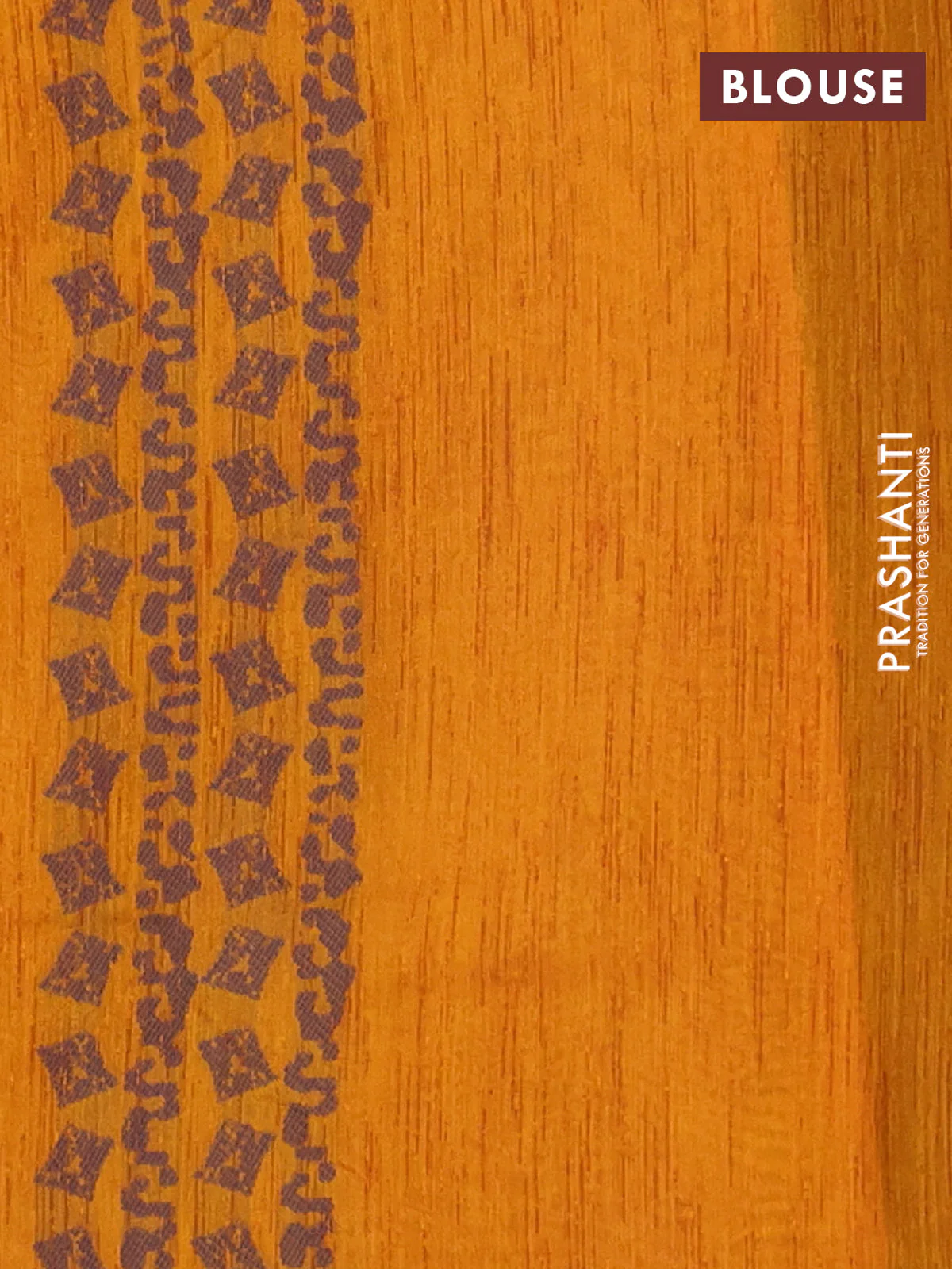 Banarasi semi matka saree dark mustard with allover thread weaves and thread woven border - Image 4