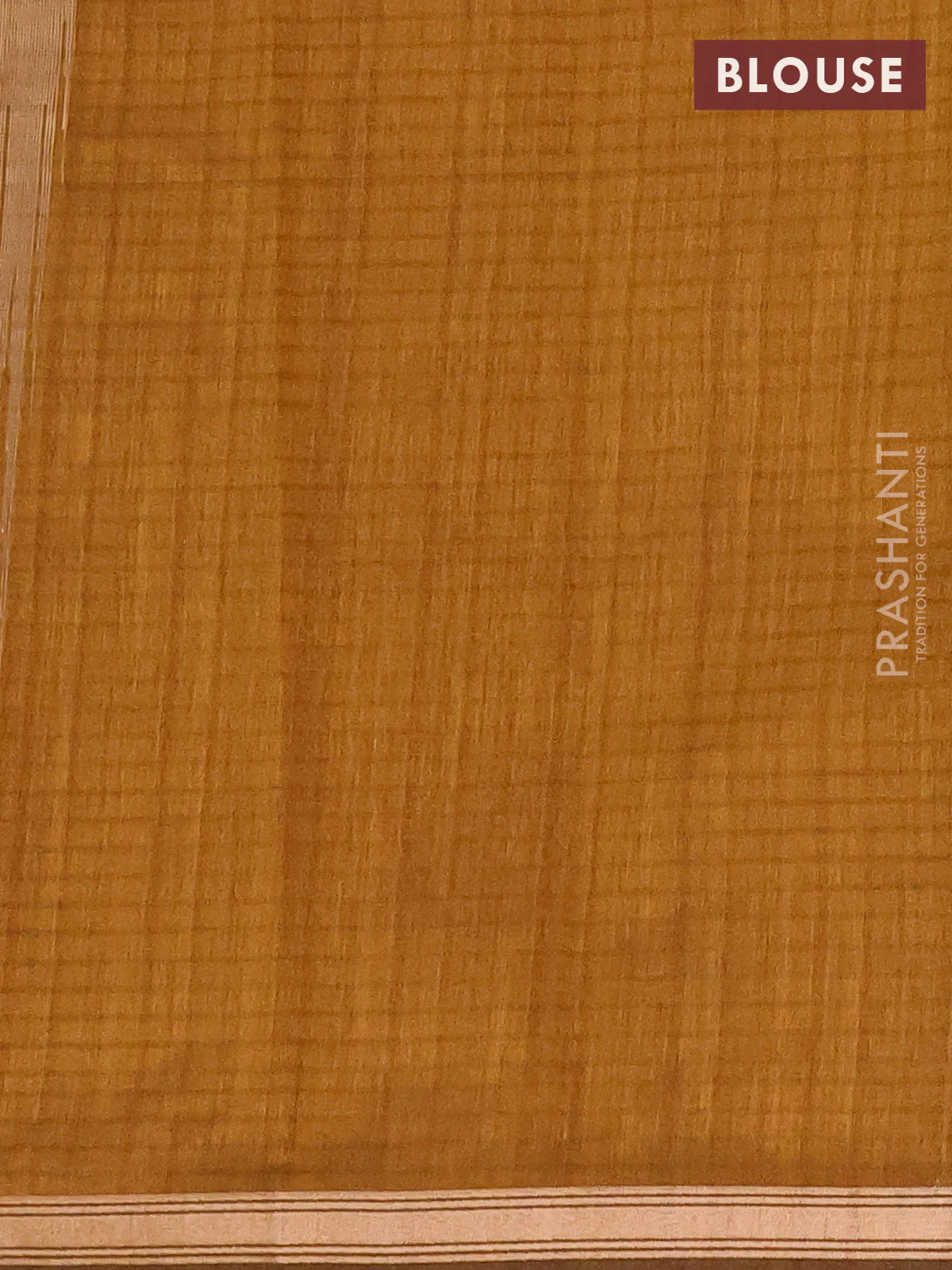 Banarasi semi matka saree dark mustard with silver & gold zari woven buttas and temple design zari woven border - Image 4