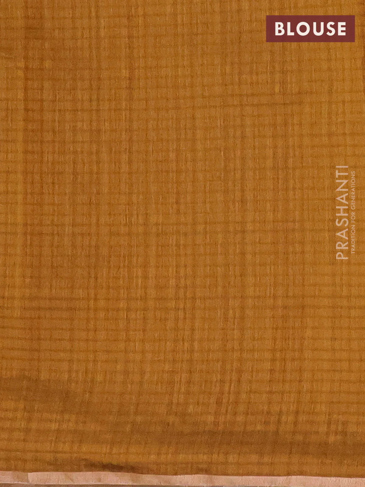 Banarasi semi matka saree dark mustard with silver & gold zari woven buttas and zari woven piping border - Image 4