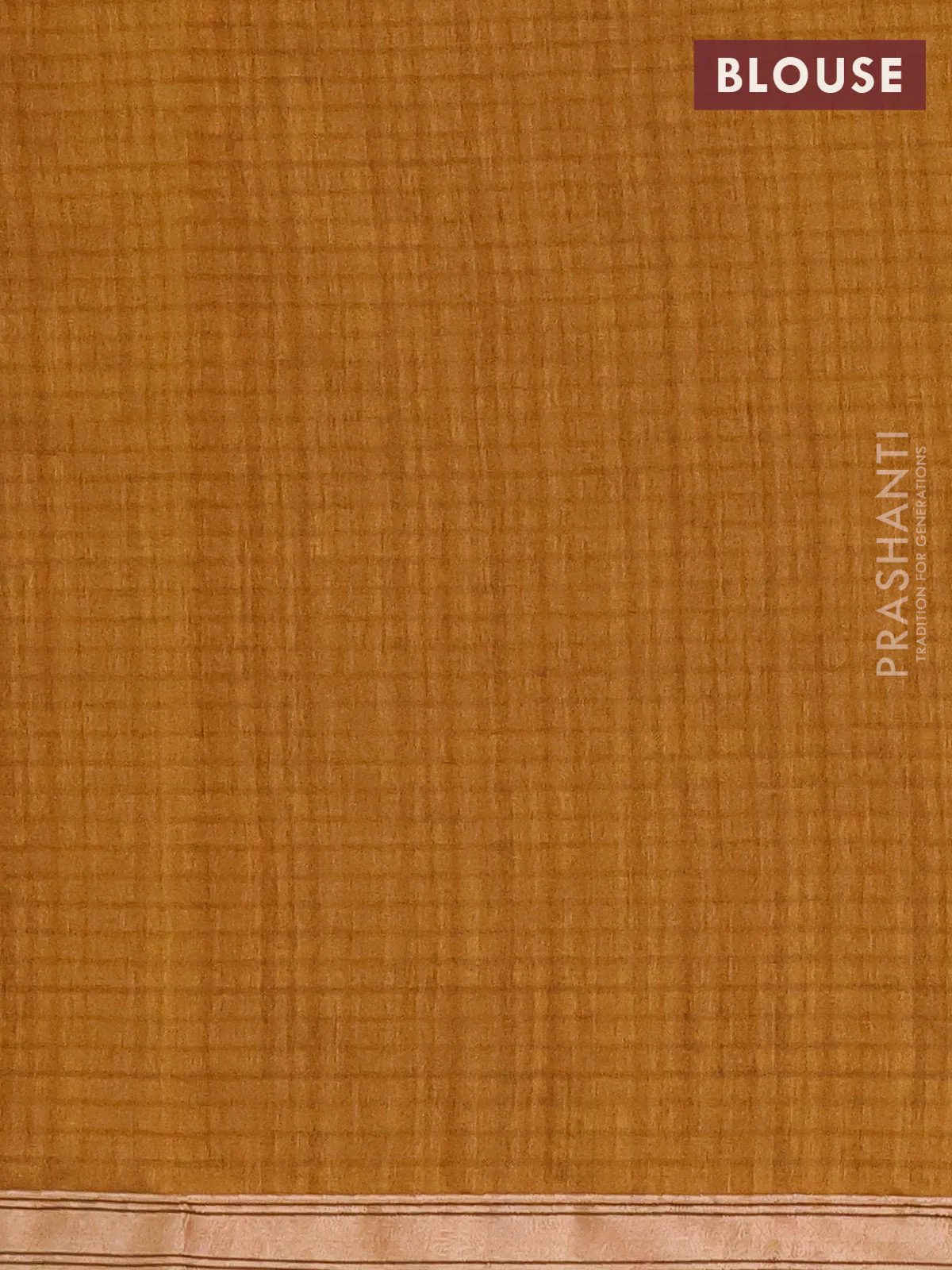 Banarasi semi matka saree dark mustard with silver zari woven buttas and zari woven border - Image 4