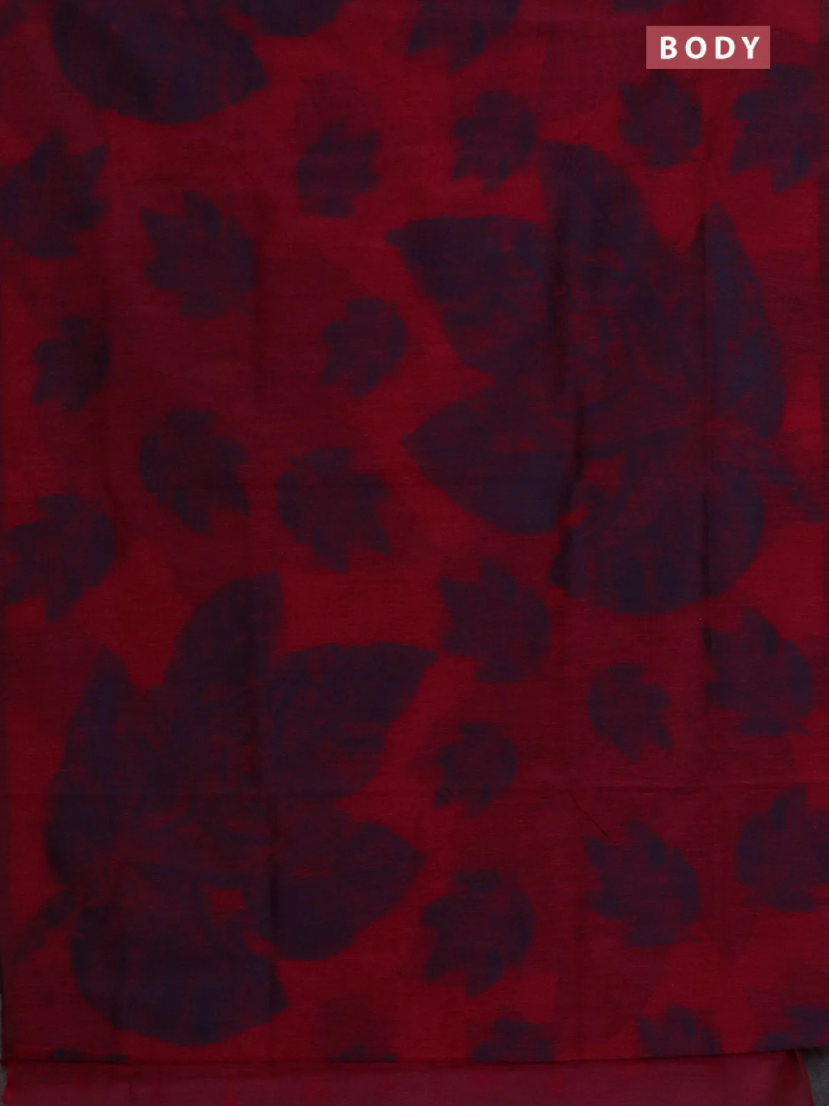Banarasi semi matka saree dark pink with allover thread woven leaf butta weaves in borderless style - Image 2