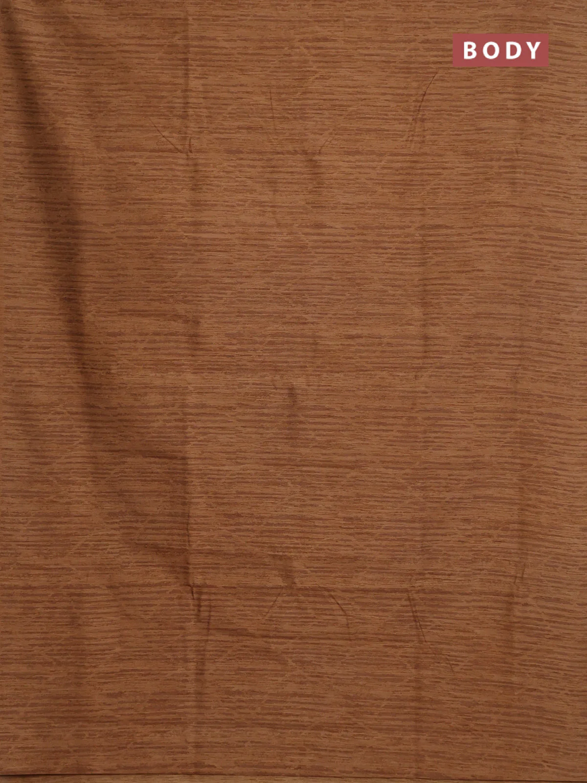 Banarasi semi matka saree dark sandal with allover thread weaves in borderless style - Image 2