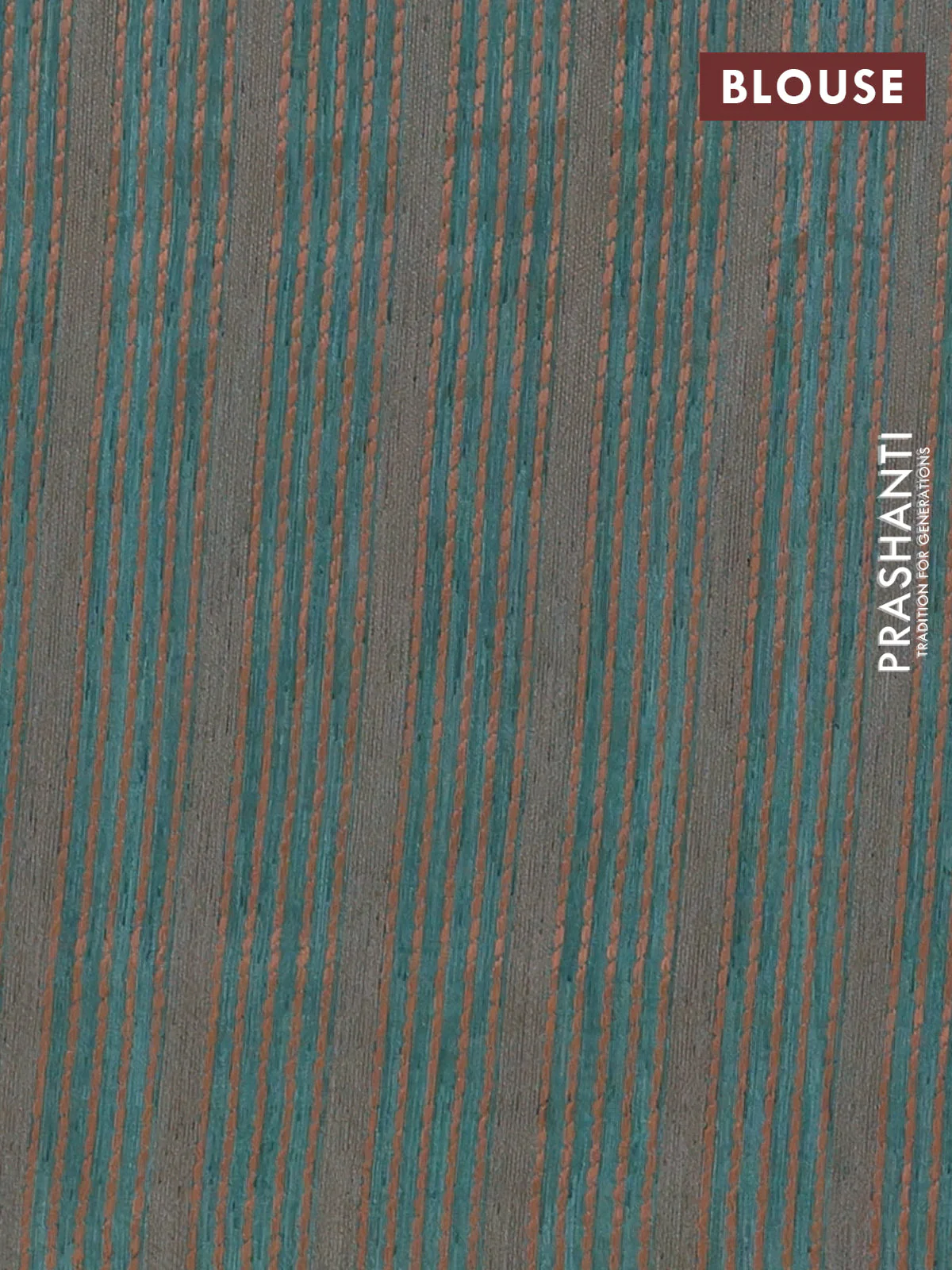 Banarasi semi matka saree green shade with allover thread weaves in borderless style - Image 4