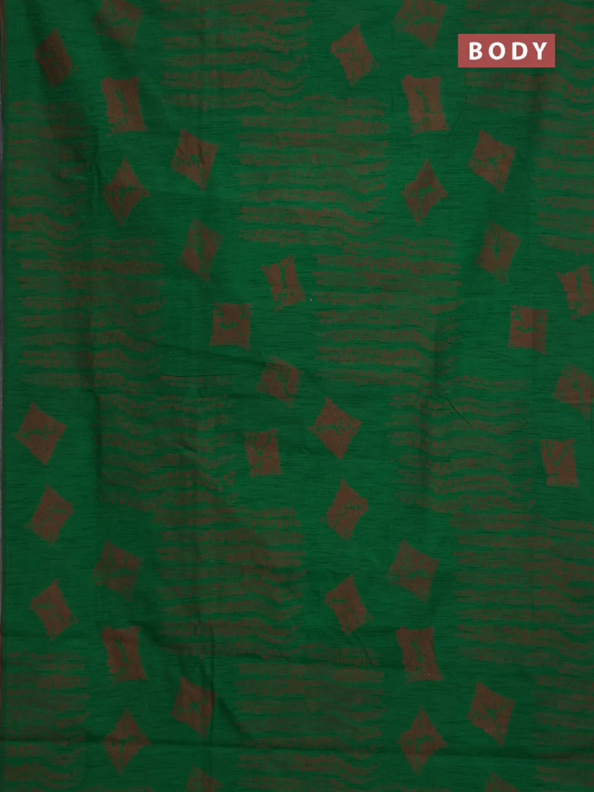 Banarasi semi matka saree green with allover thread weaves and thread woven border - Image 2