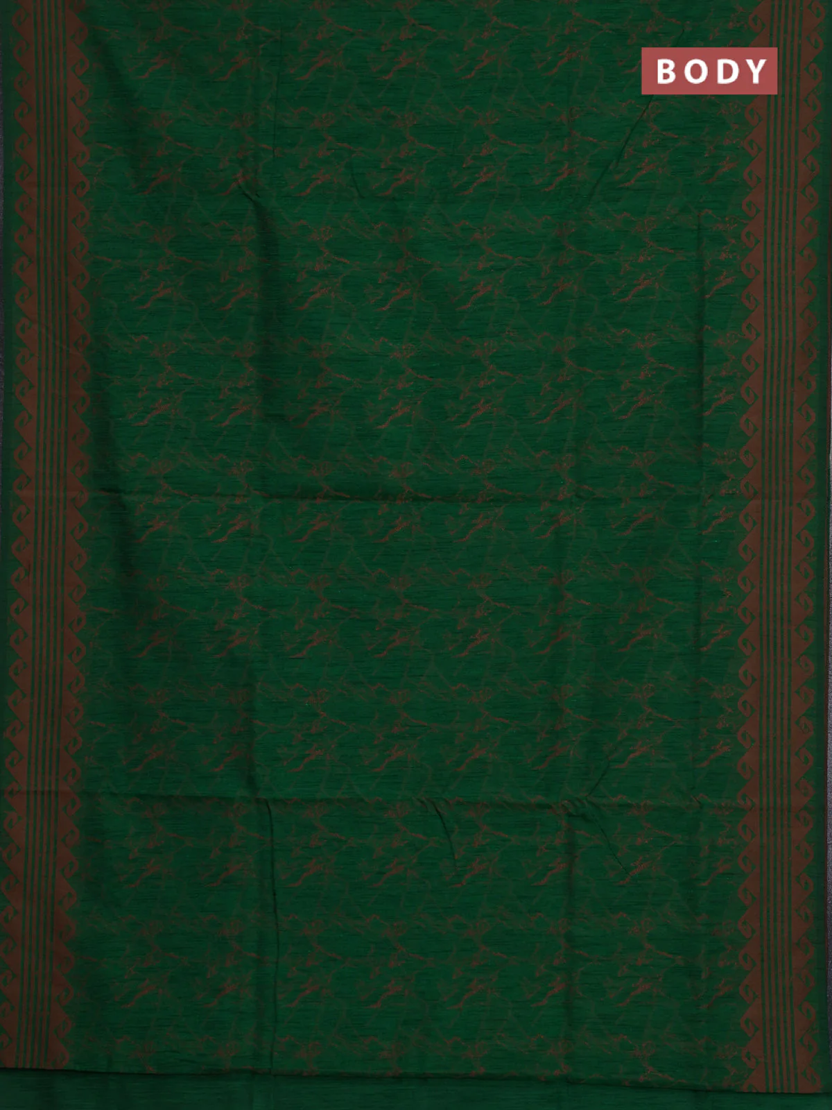 Banarasi semi matka saree green with allover thread weaves and thread woven border - Image 2
