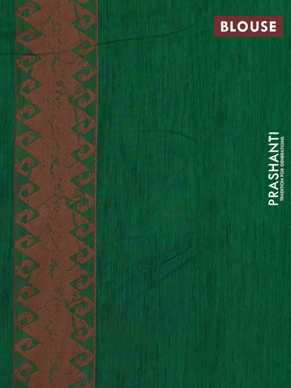 Banarasi semi matka saree green with allover thread weaves and thread woven border - Image 4