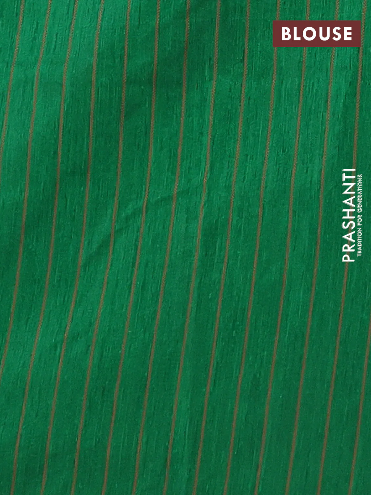 Banarasi semi matka saree green with allover thread weaves in borderless style - Image 4