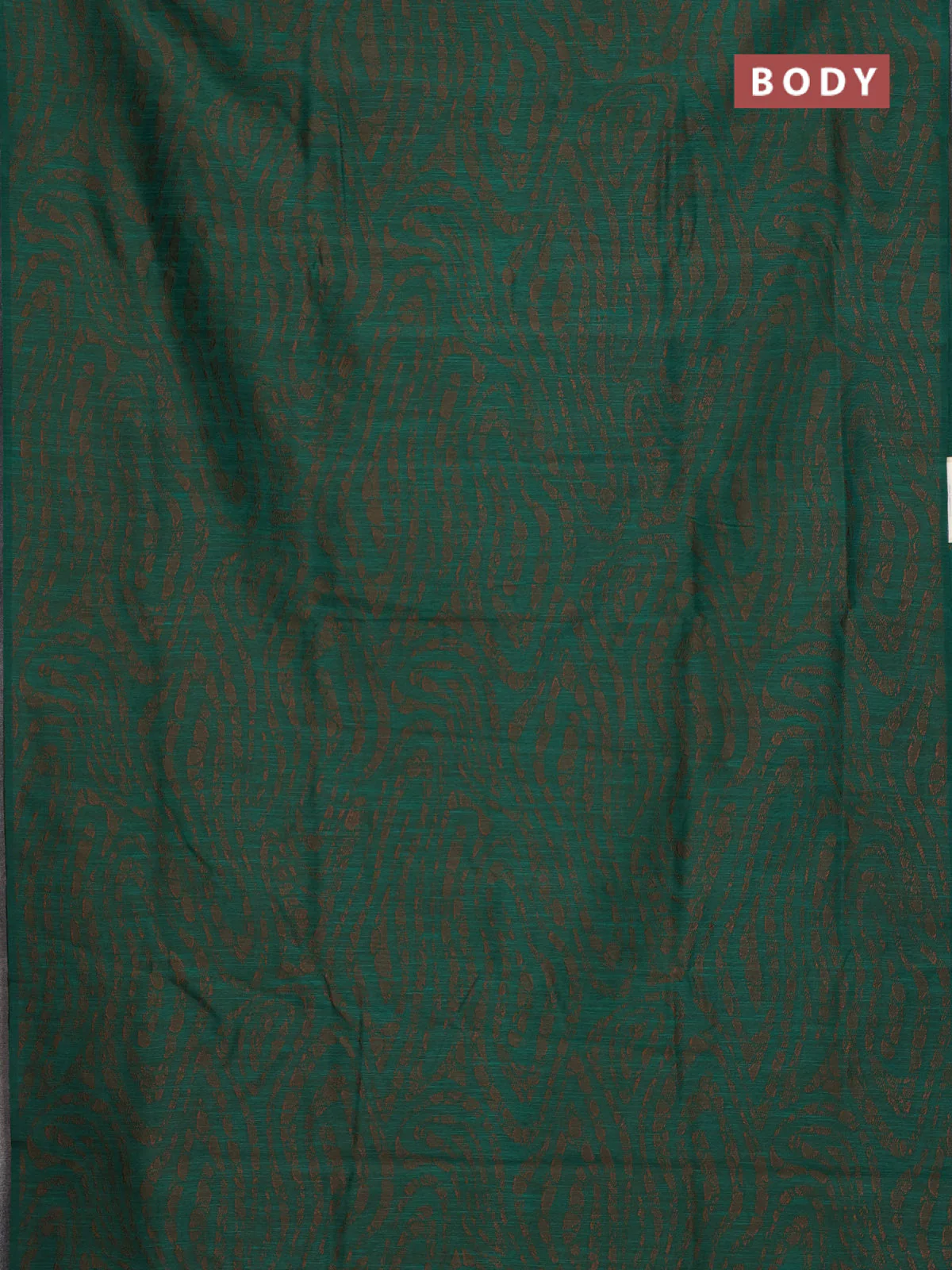 Banarasi semi matka saree green with allover thread weaves in borderless style - Image 2