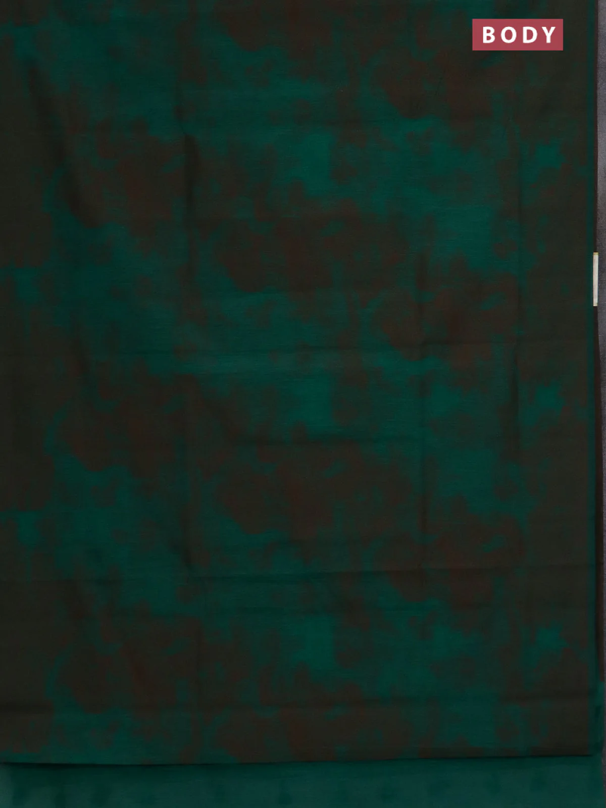 Banarasi semi matka saree green with allover thread weaves in borderless style - Image 2