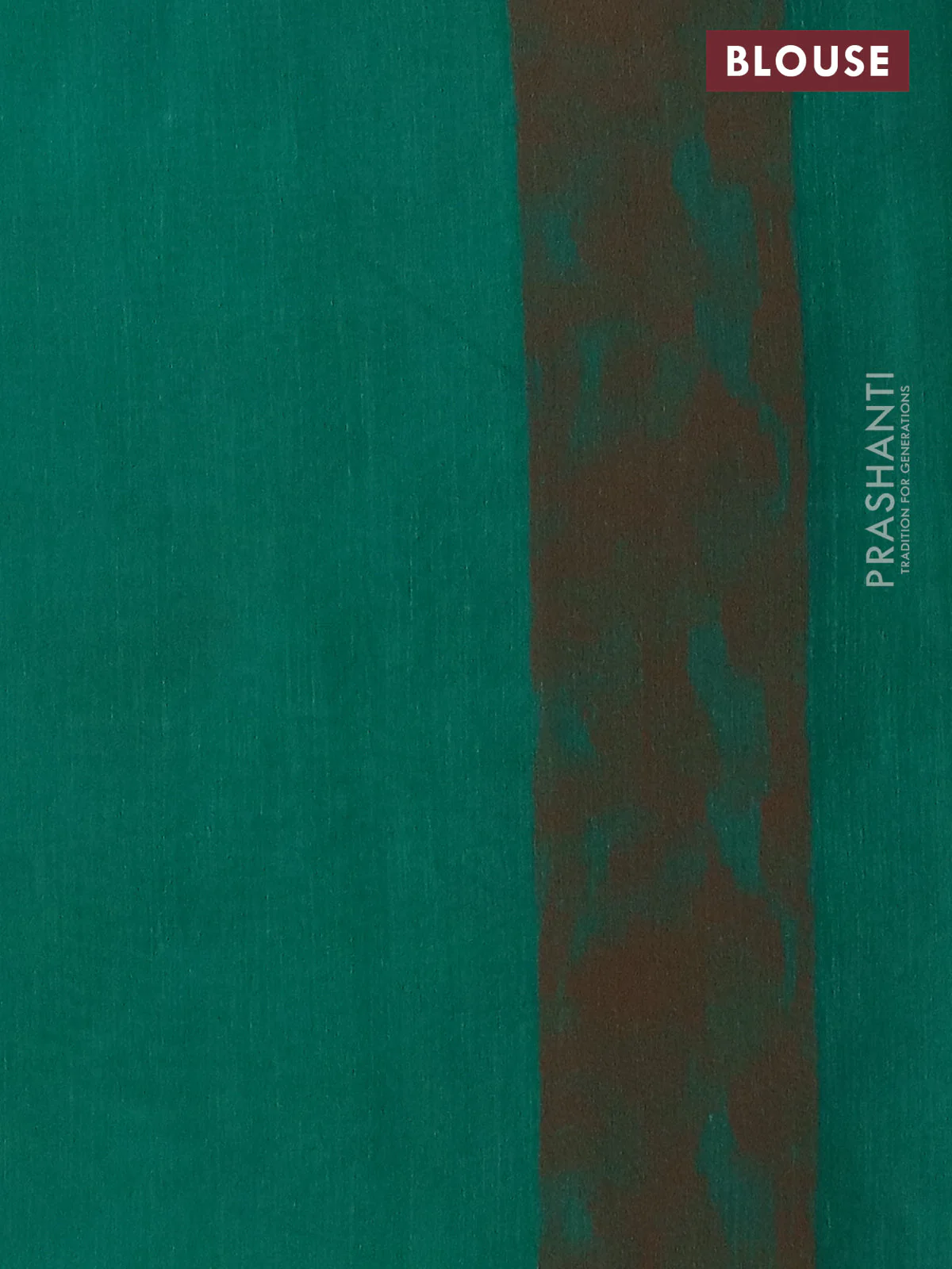 Banarasi semi matka saree green with allover thread weaves in borderless style - Image 4