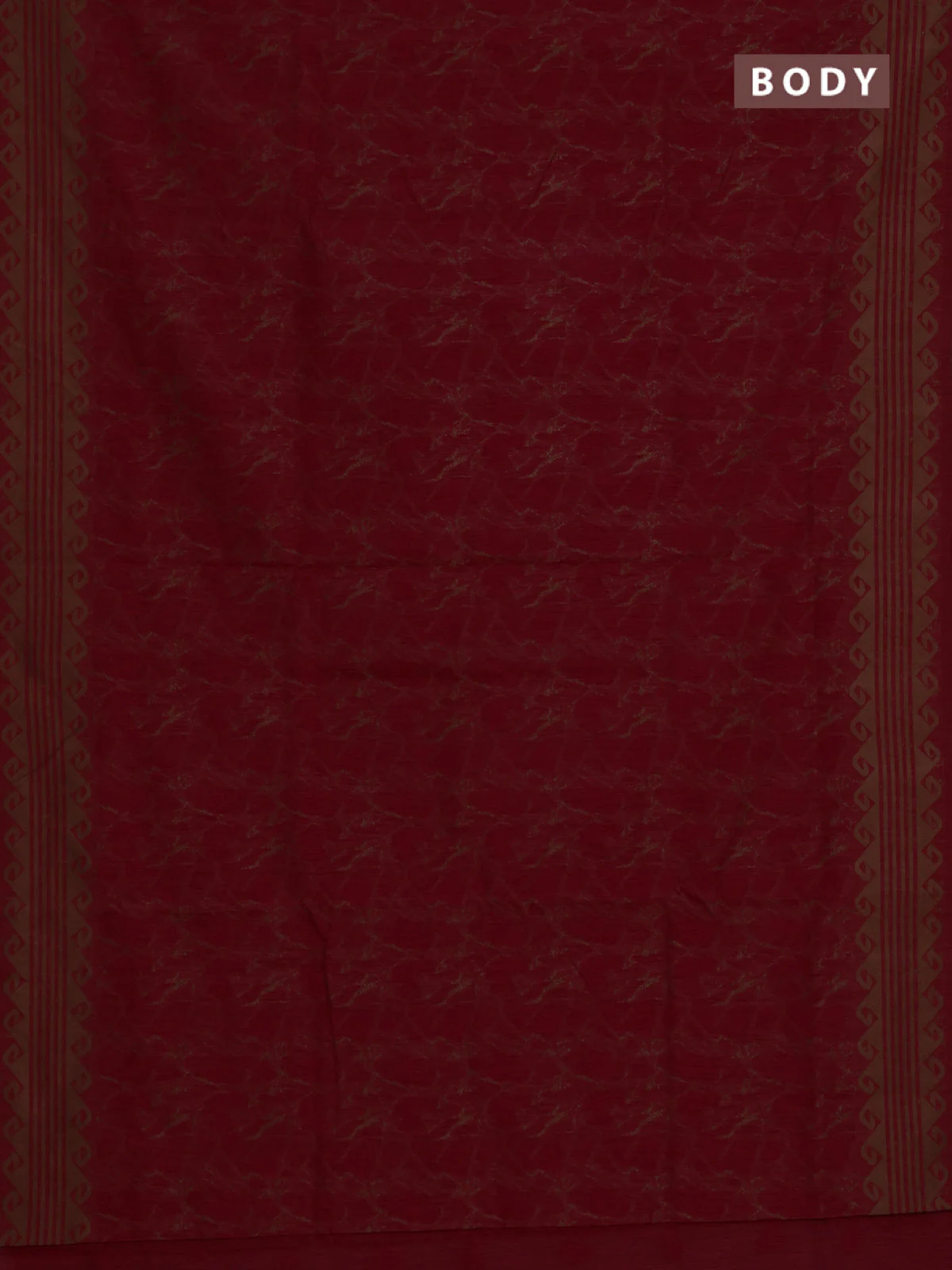 Banarasi semi matka saree kumkum red with allover thread weaves and thread woven border - Image 2