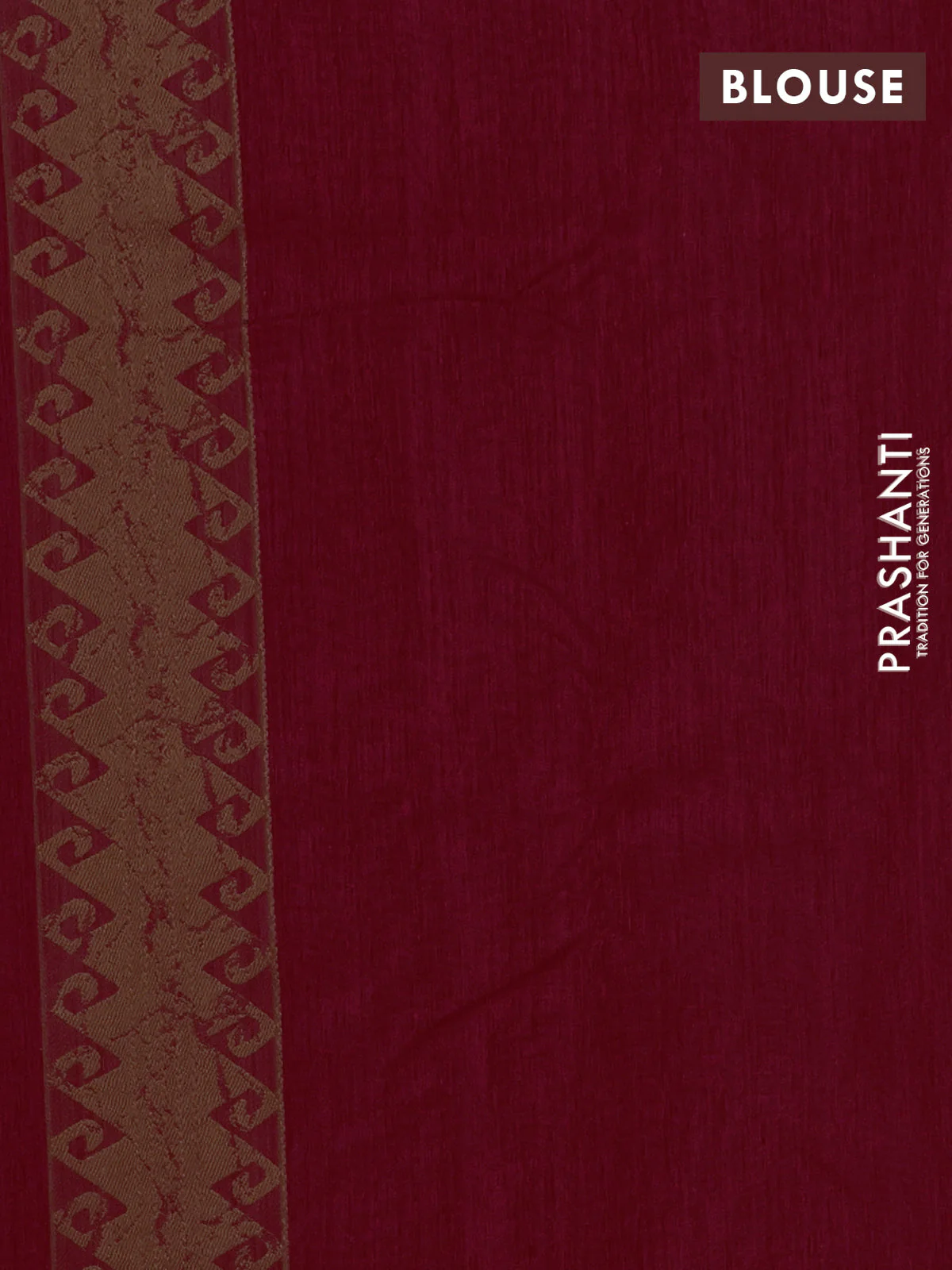 Banarasi semi matka saree kumkum red with allover thread weaves and thread woven border - Image 4