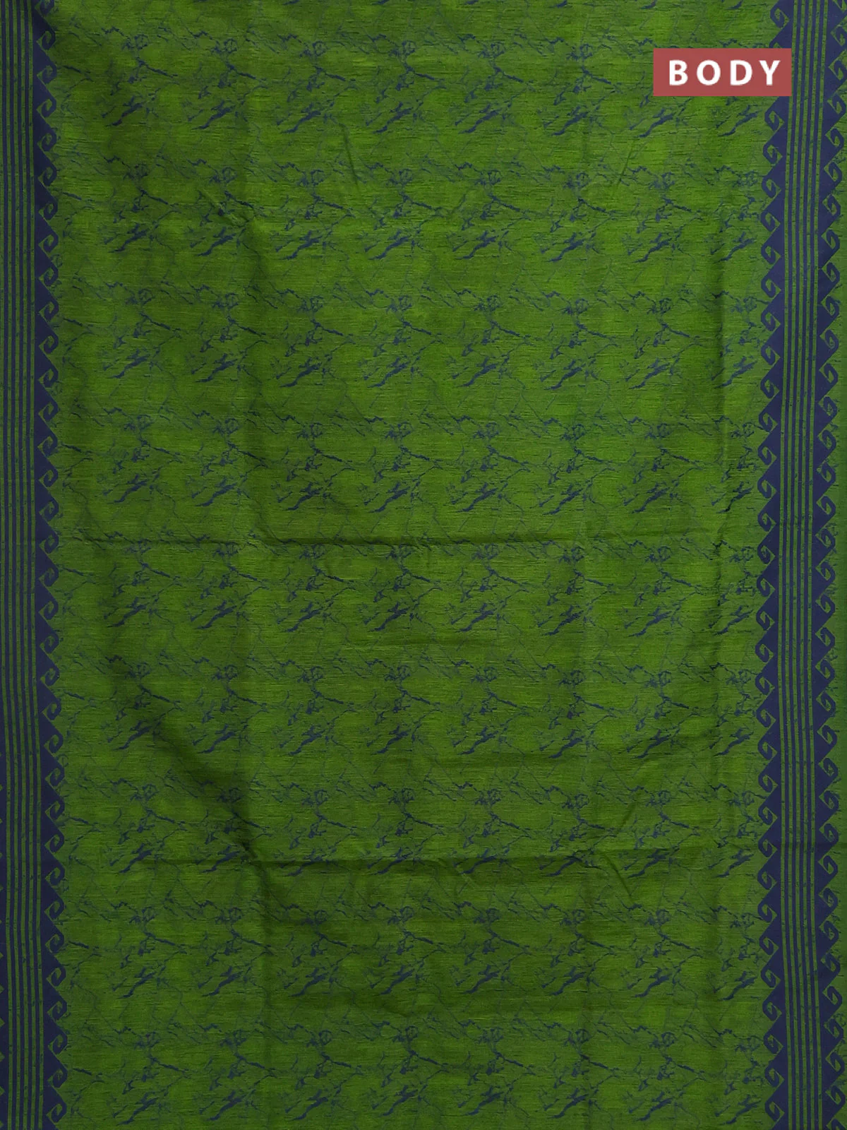 Banarasi semi matka saree light green and blue with allover thread weaves and thread woven border - Image 2
