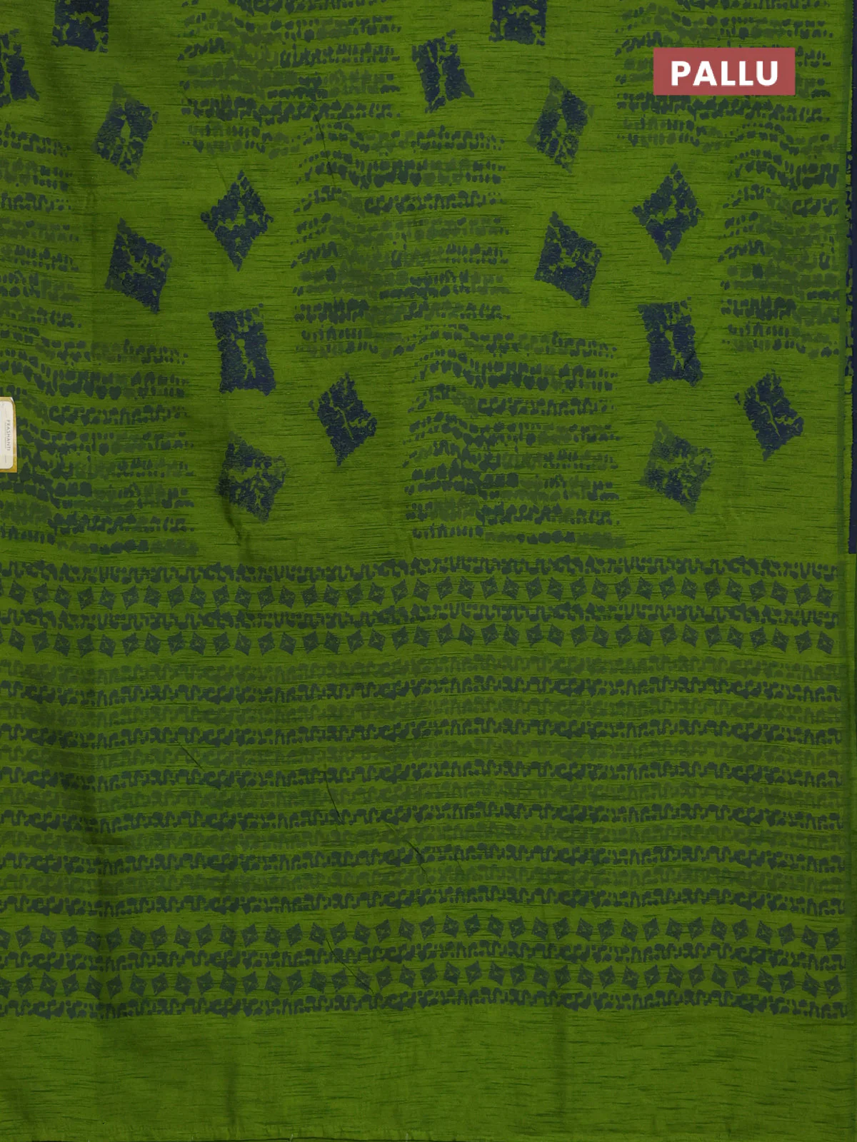 Banarasi semi matka saree light green with allover thread weaves and thread woven border - Image 3