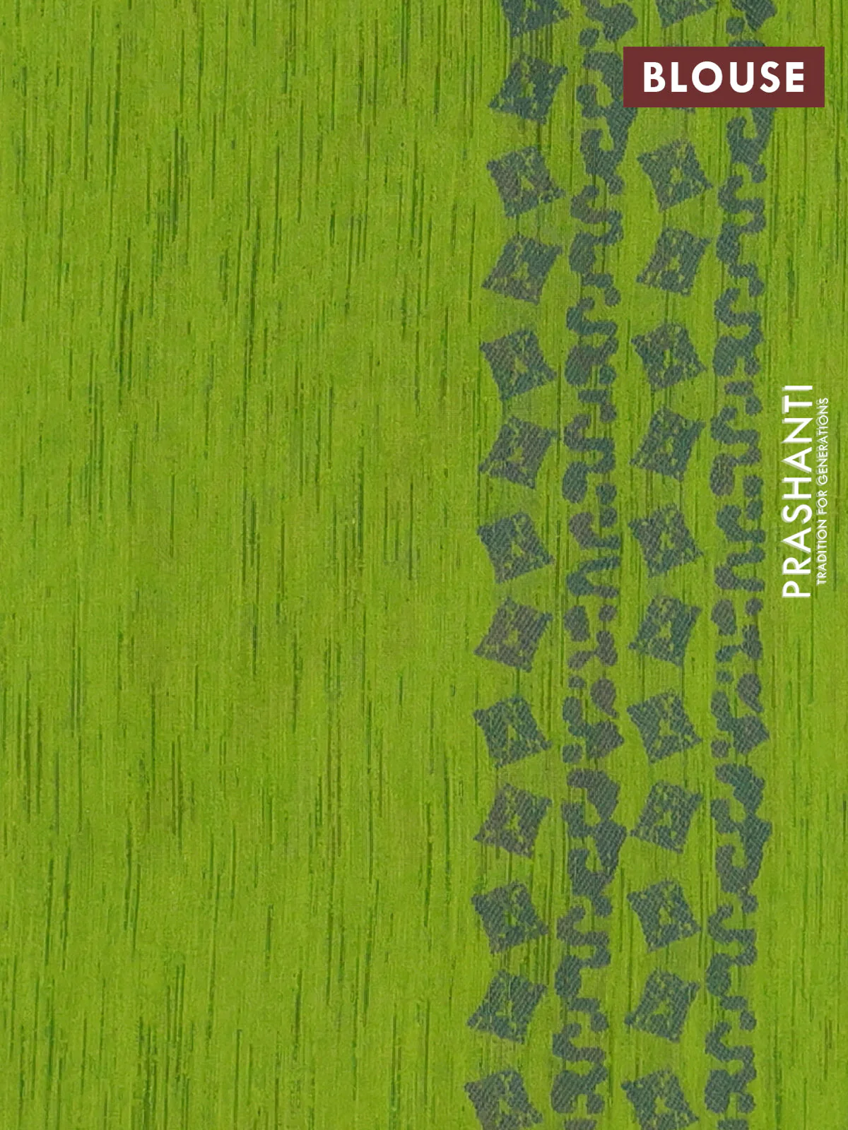 Banarasi semi matka saree light green with allover thread weaves and thread woven border - Image 4
