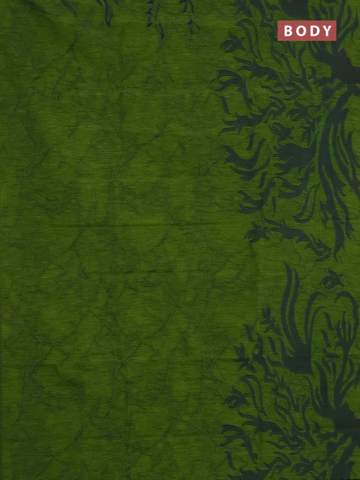 Banarasi semi matka saree light green with allover thread weaves in borderless style - Image 2