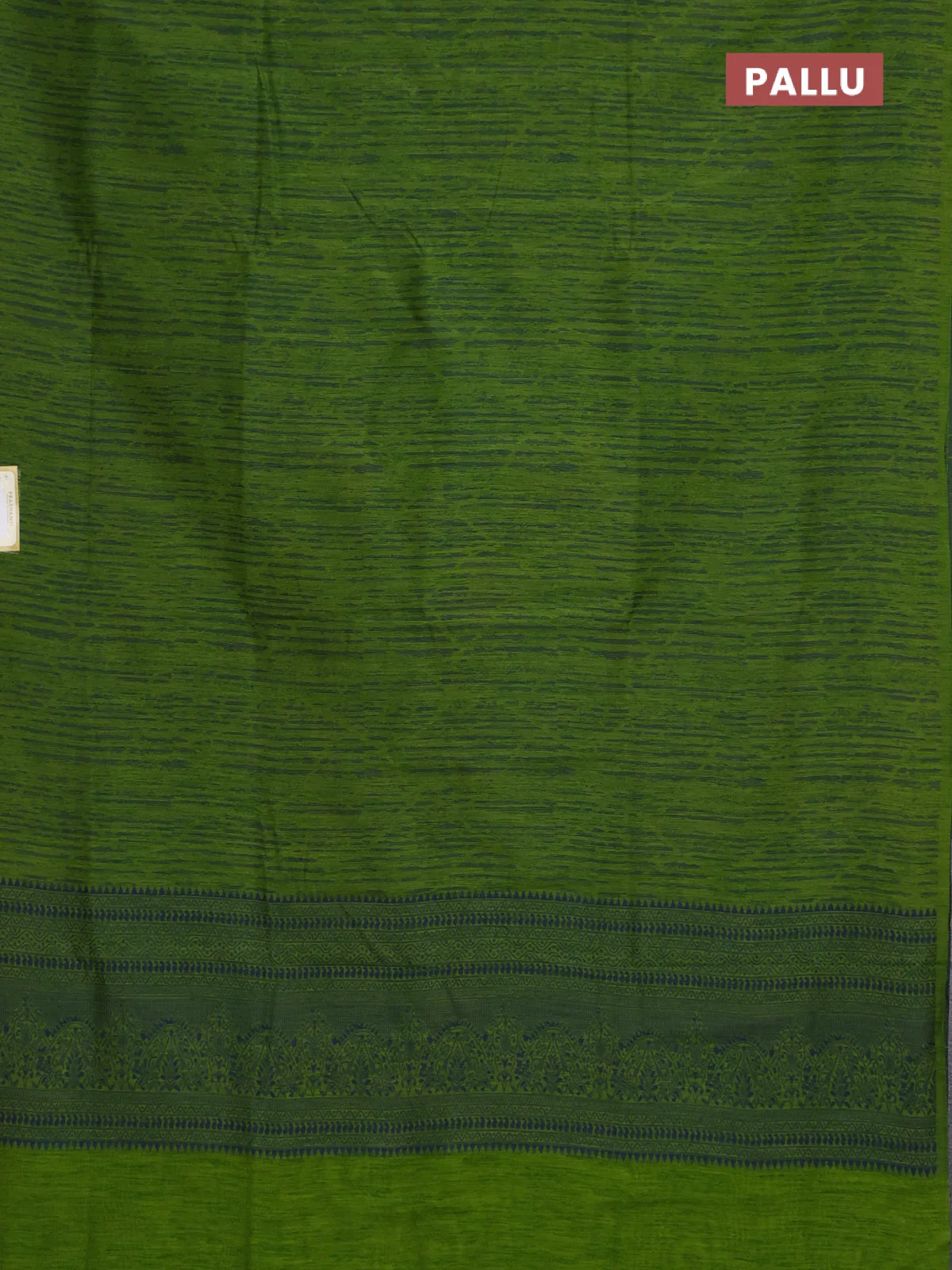 Banarasi semi matka saree light green with allover thread weaves in borderless style - Image 3