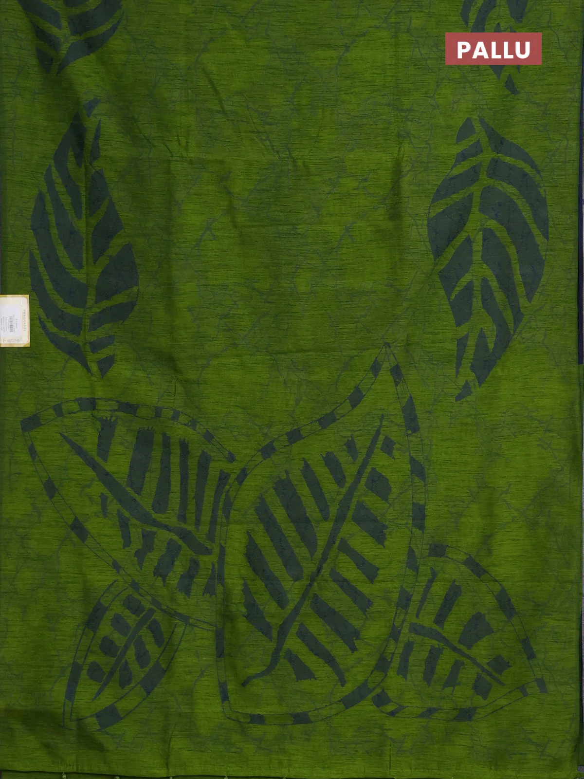 Banarasi semi matka saree light green with allover thread weaves in borderless style - Image 3