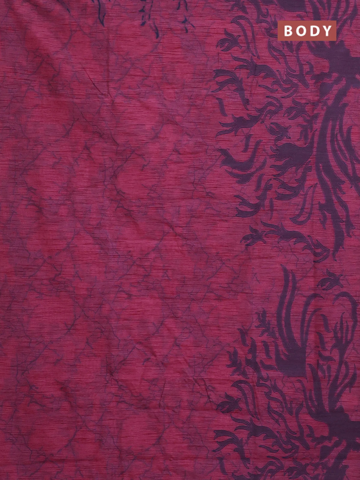 Banarasi semi matka saree maroon shade with allover thread weaves in borderless style - Image 2
