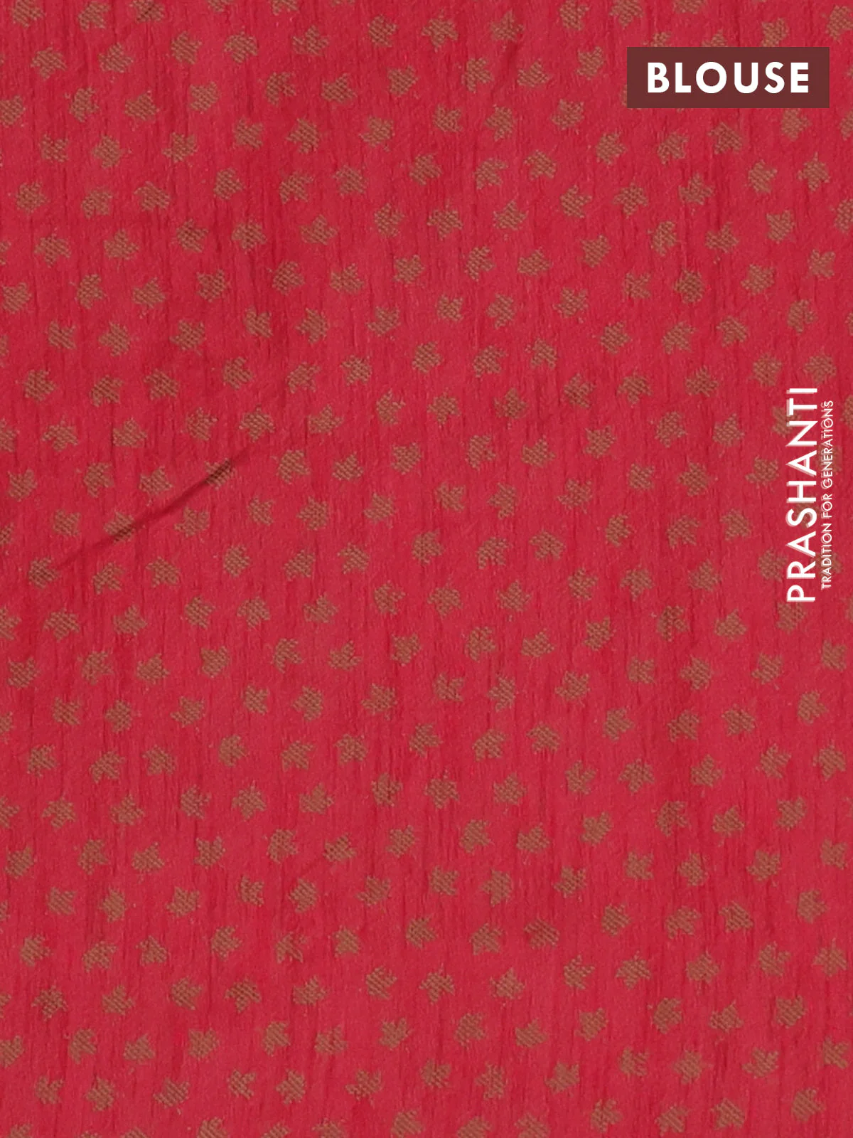 Banarasi semi matka saree maroon with allover leaf thread woven buttas in borderless style - Image 4