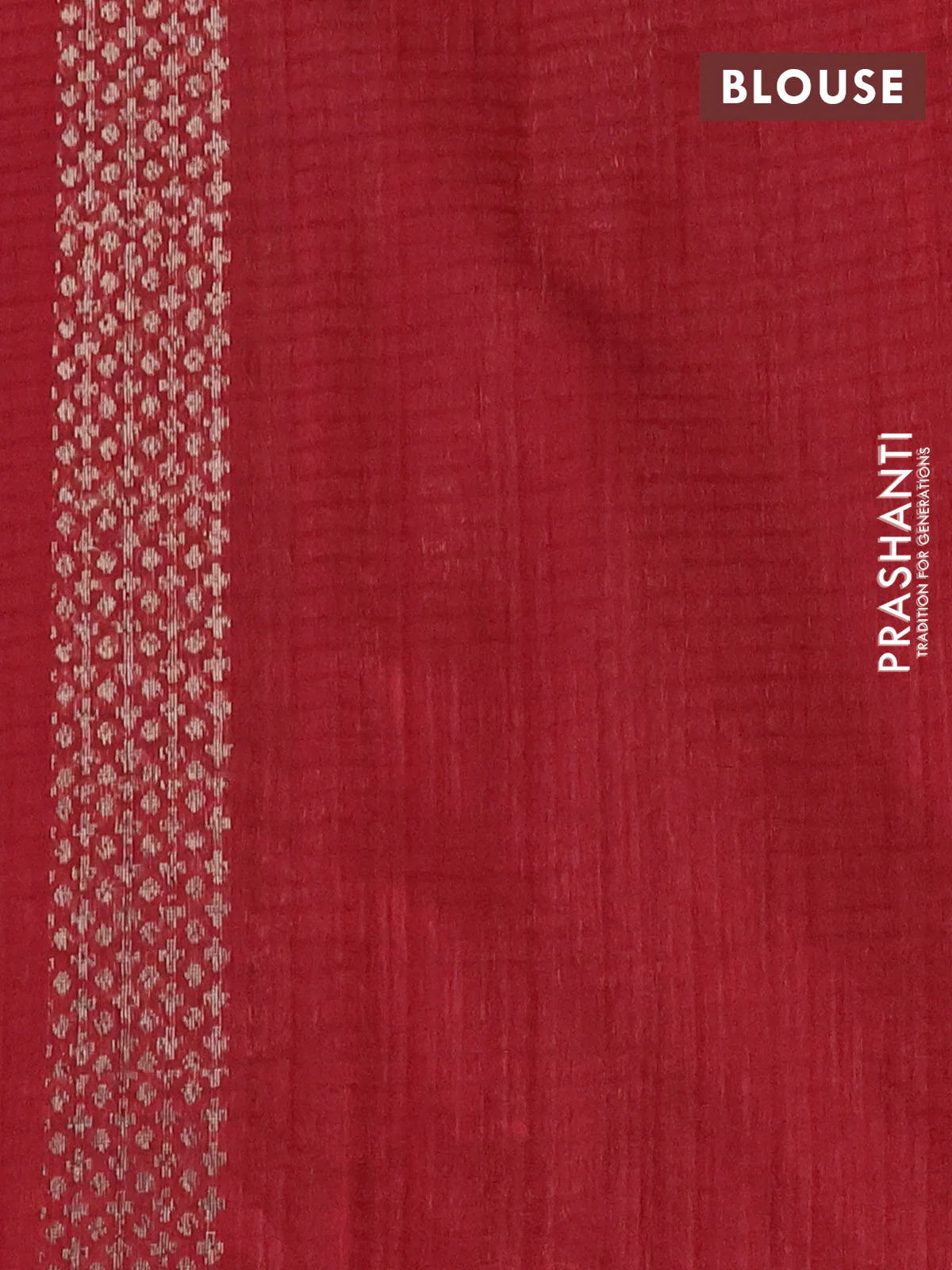 Banarasi semi matka saree maroon with silver & gold zari woven buttas and zari woven piping border - Image 4