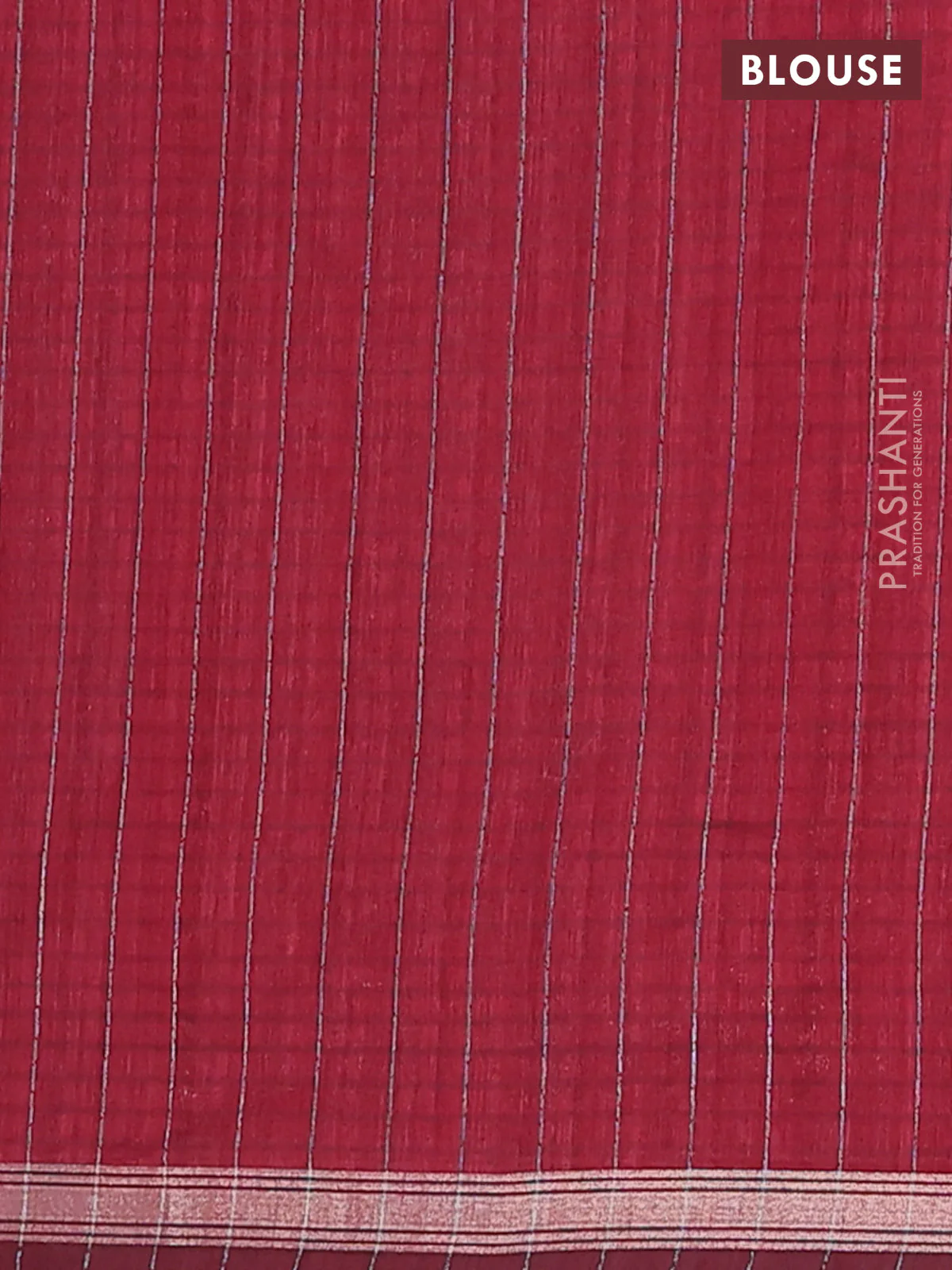 Banarasi semi matka saree maroon with woven buttas and zari woven piping border - Image 4