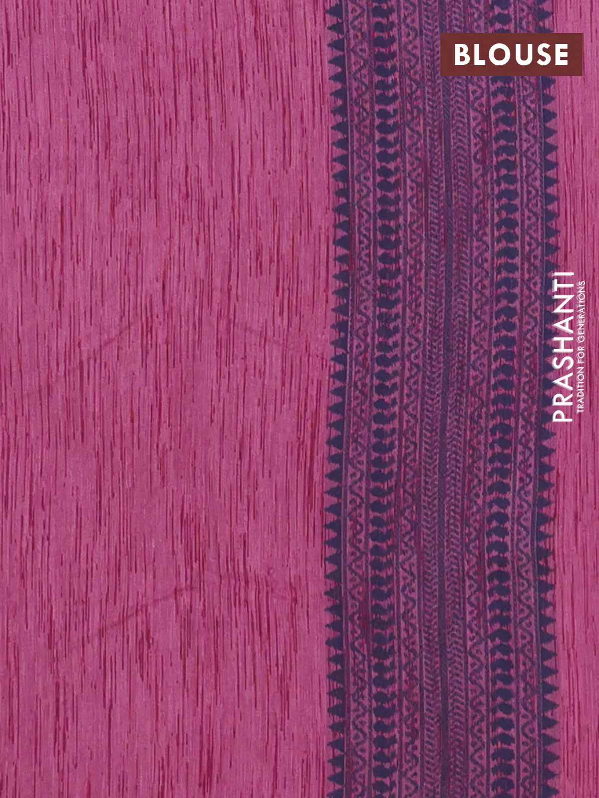 Banarasi semi matka saree mauve pink with allover thread weaves in borderless style - Image 4