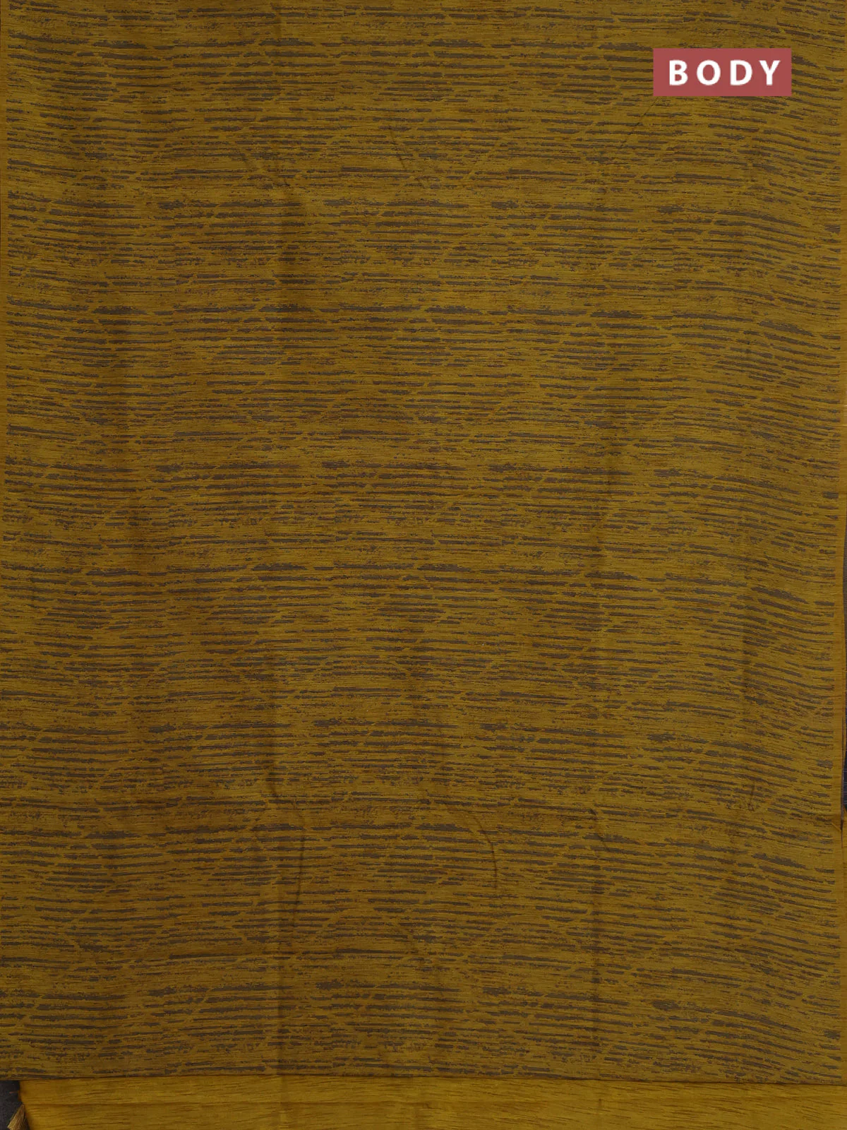 Banarasi semi matka saree mustard yellow with allover thread weaves in borderless style - Image 2