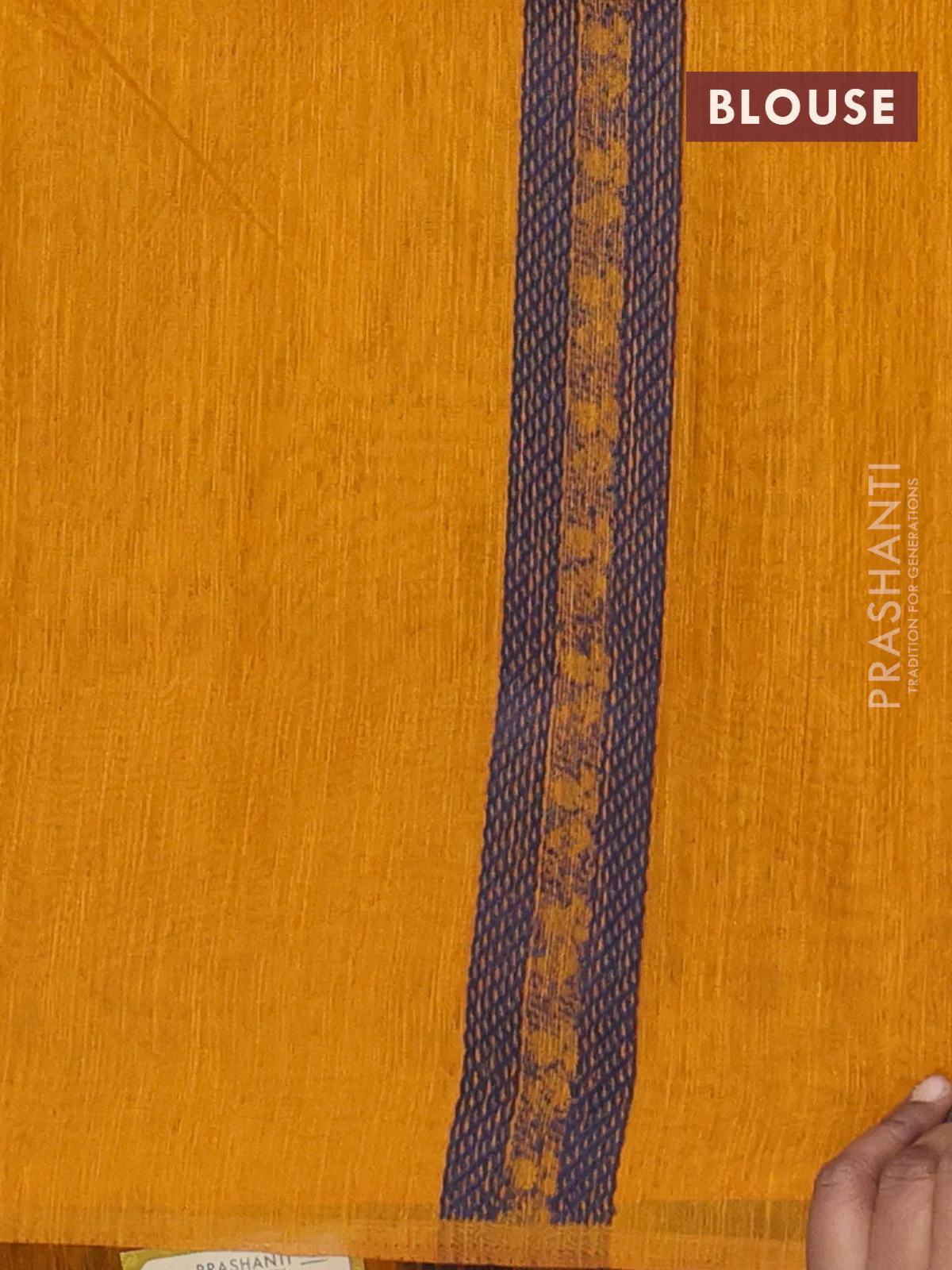 Banarasi semi matka saree mustard yellow with allover thread woven leaf butta weaves in borderless style - Image 4