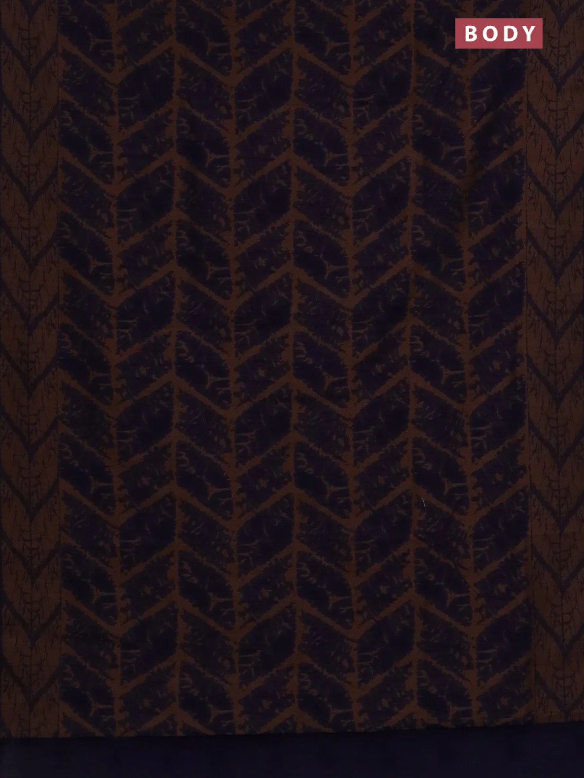 Banarasi semi matka saree navy blue and brown with allover thread weaves and thread woven border - Image 2