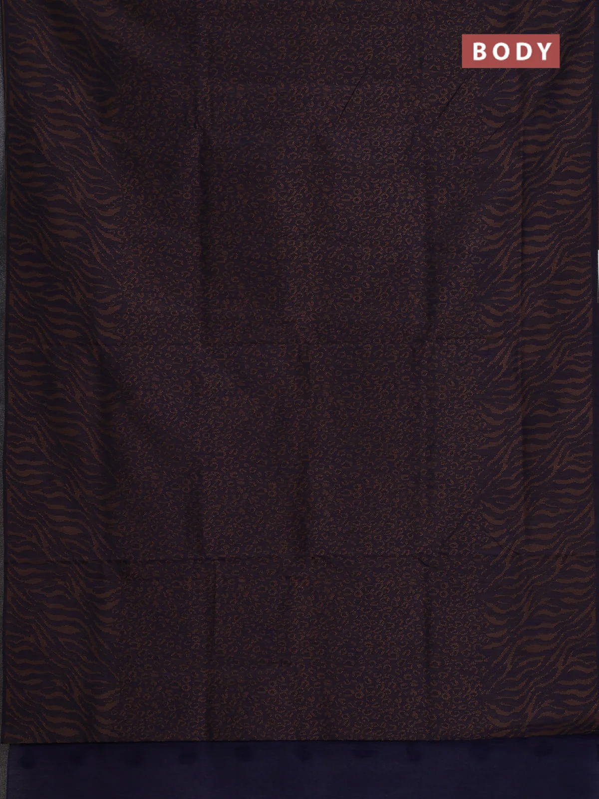 Banarasi semi matka saree navy blue with allover thread weaves in borderless style - Image 2