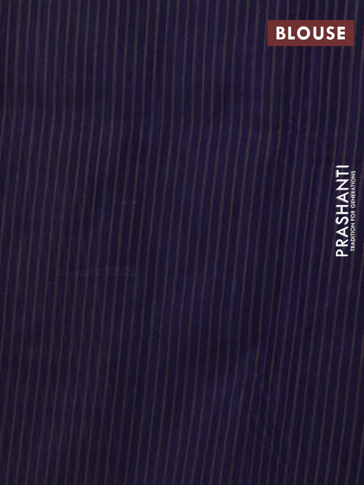 Banarasi semi matka saree navy blue with allover thread weaves in borderless style - Image 4