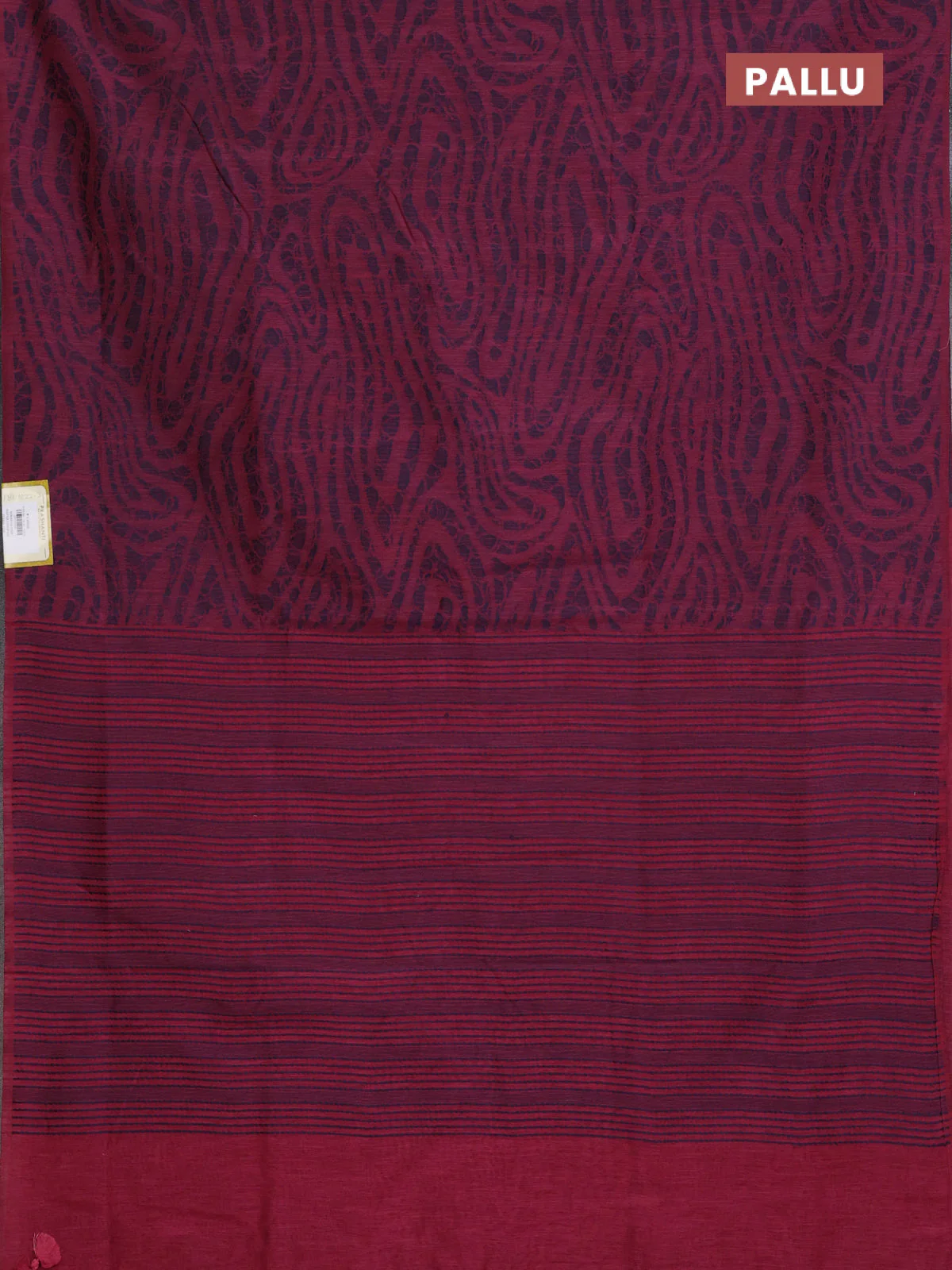 Banarasi semi matka saree pink shade with allover thread weaves in borderless style - Image 3