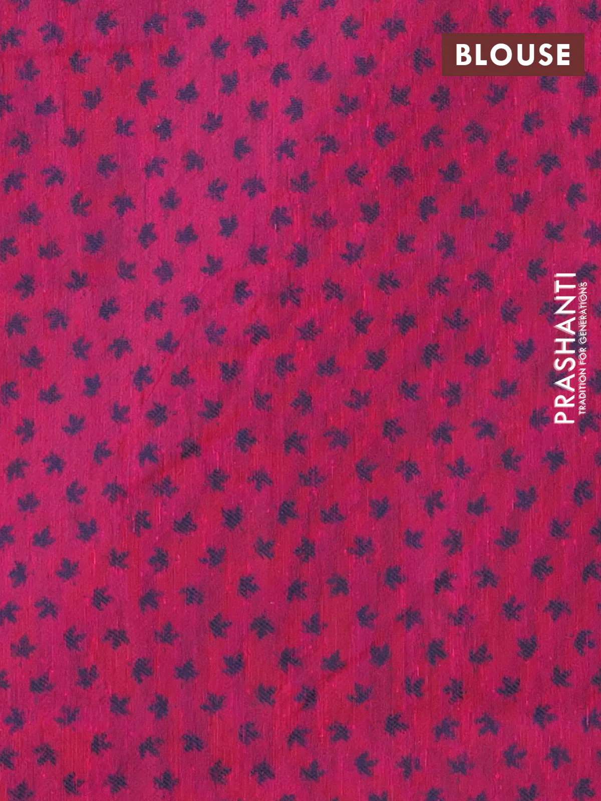 Banarasi semi matka saree pink with allover leaf thread woven buttas in borderless style - Image 4