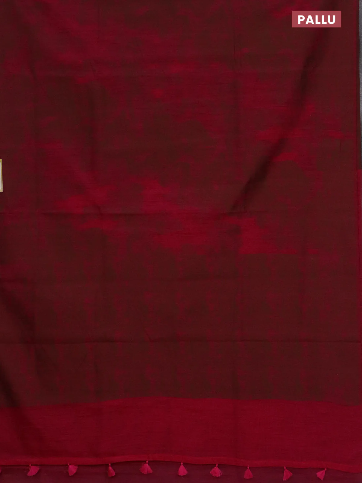 Banarasi semi matka saree pink with allover thread weaves in borderless style - Image 3