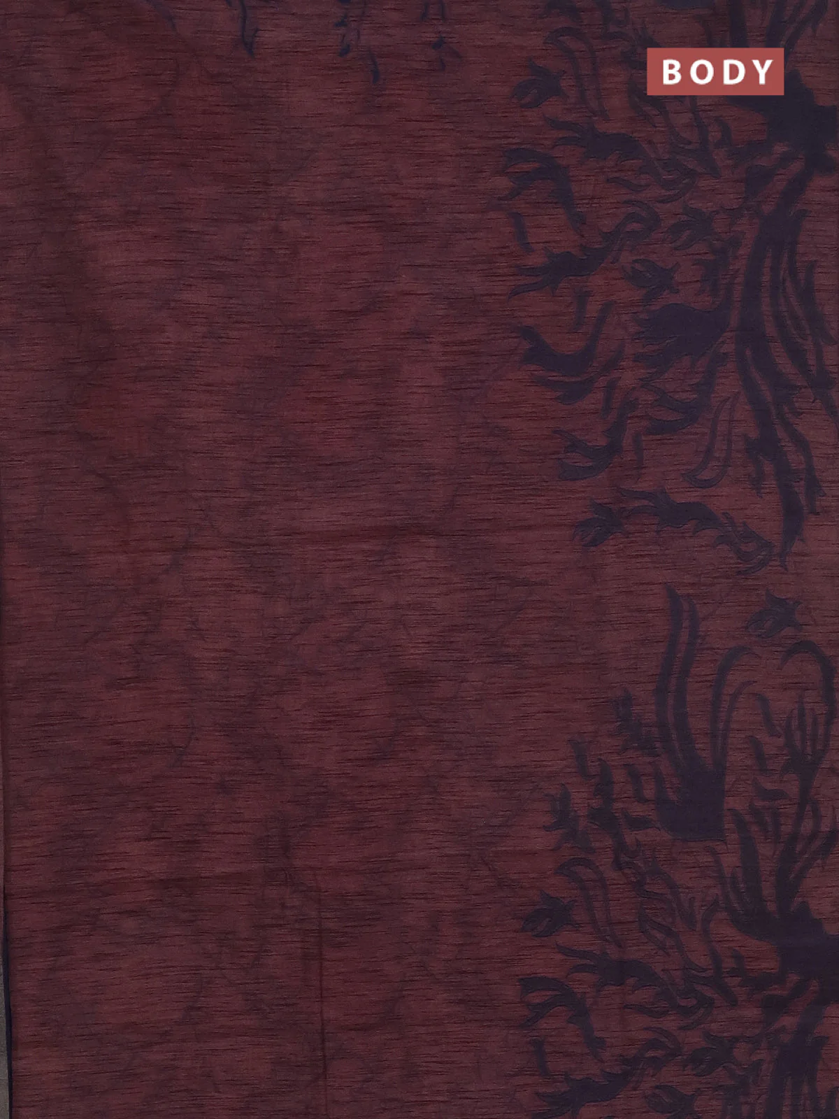 Banarasi semi matka saree rosy brown with allover thread weaves in borderless style - Image 2
