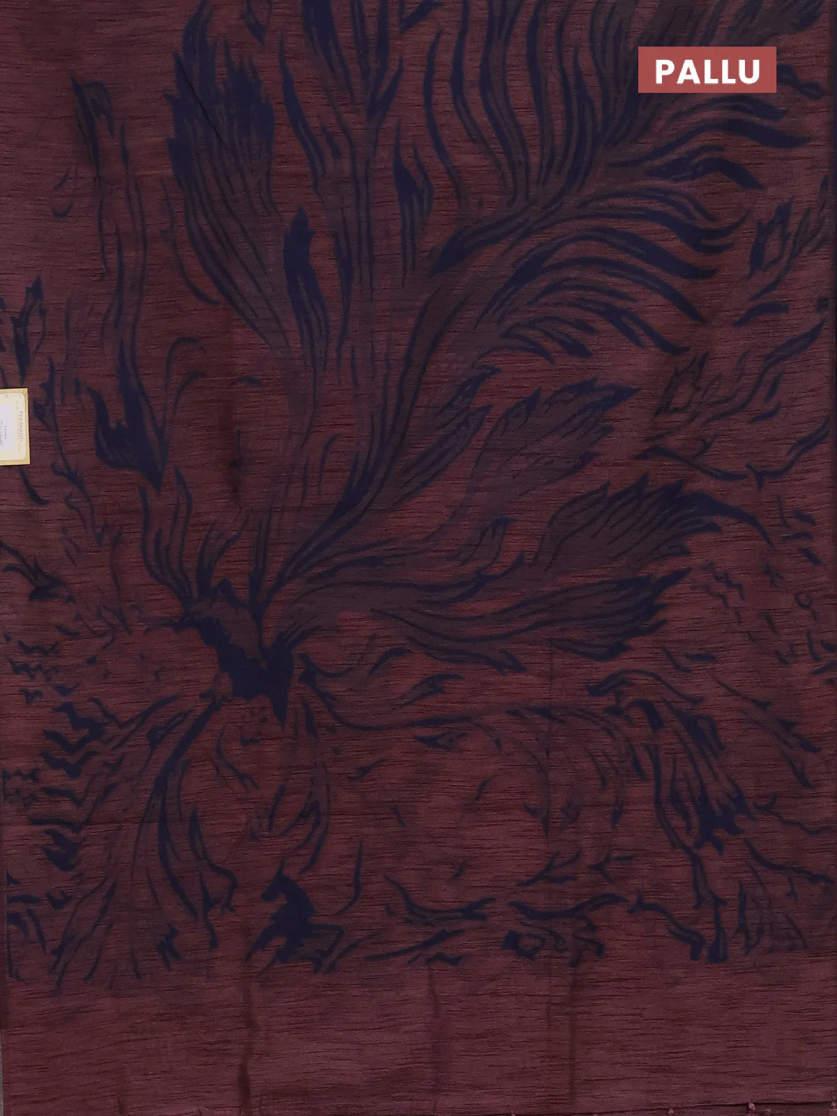 Banarasi semi matka saree rosy brown with allover thread weaves in borderless style - Image 3
