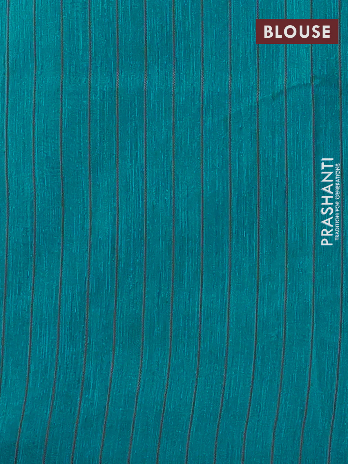 Banarasi semi matka saree teal blue shade with allover thread weaves in borderless style - Image 4