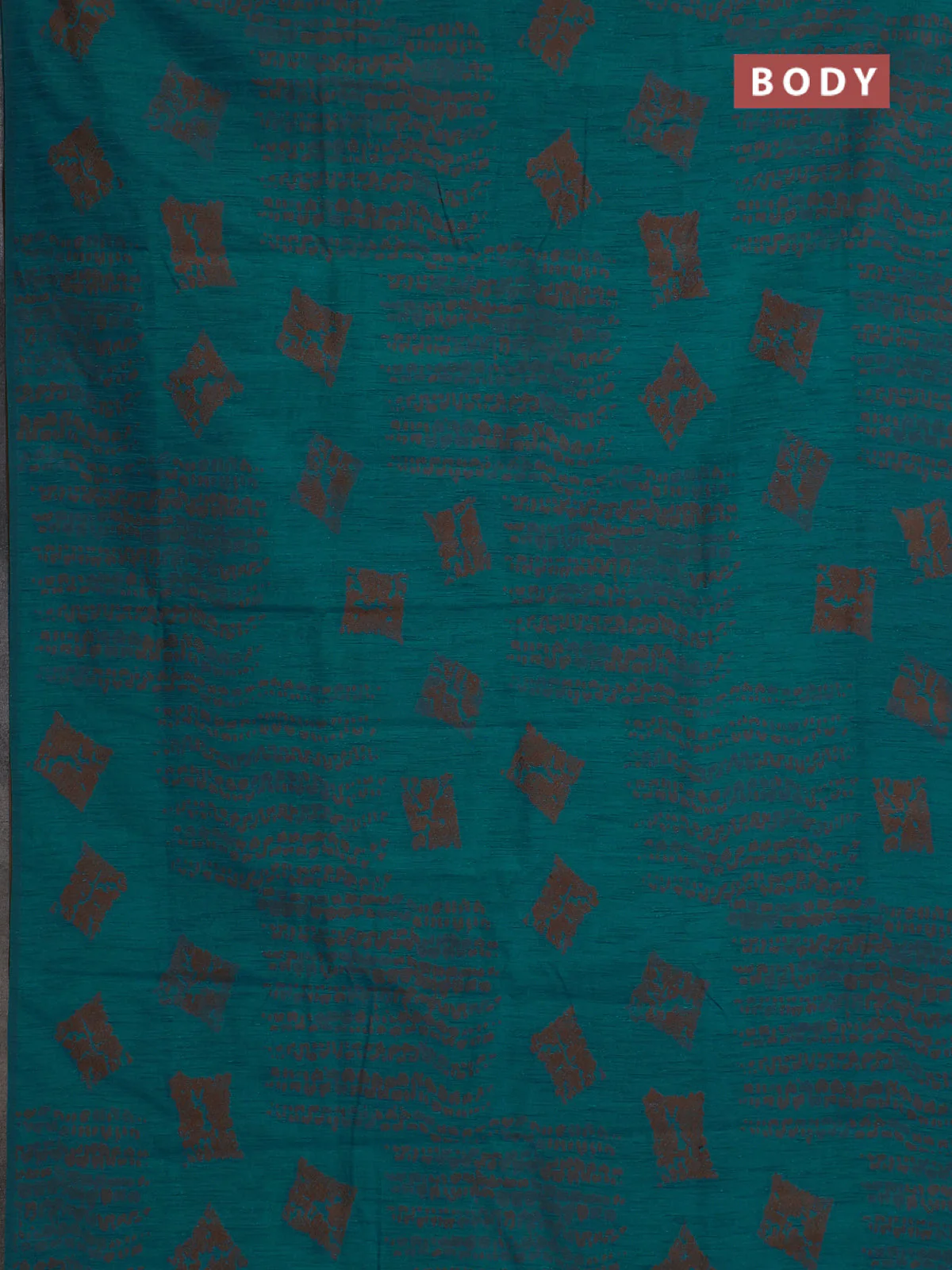 Banarasi semi matka saree teal blue with allover thread weaves and thread woven border - Image 2
