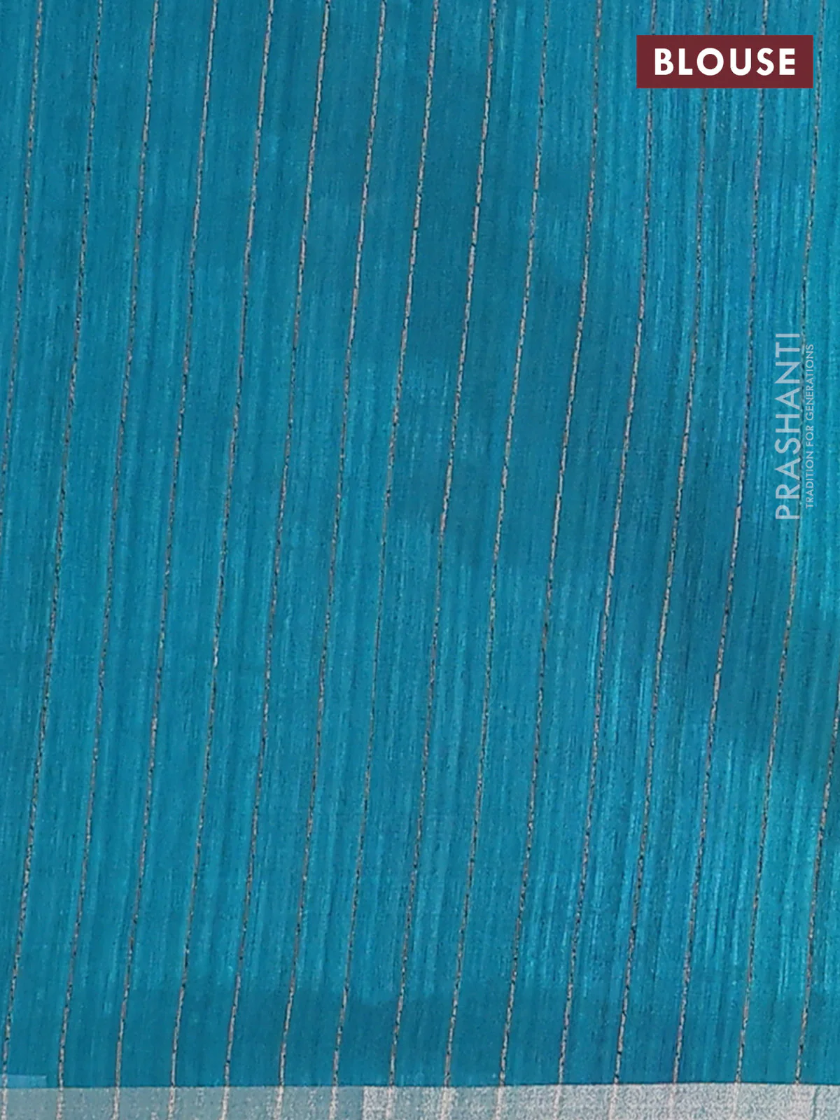 Banarasi semi matka saree teal green shade with allover zari woven geometric buttas and woven border - Image 4