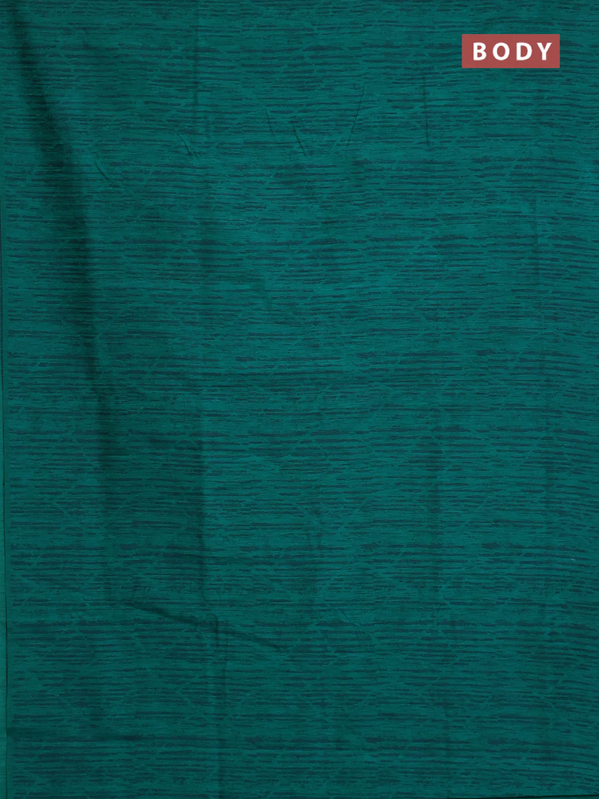 Banarasi semi matka saree teal green with allover thread weaves in borderless style - Image 2