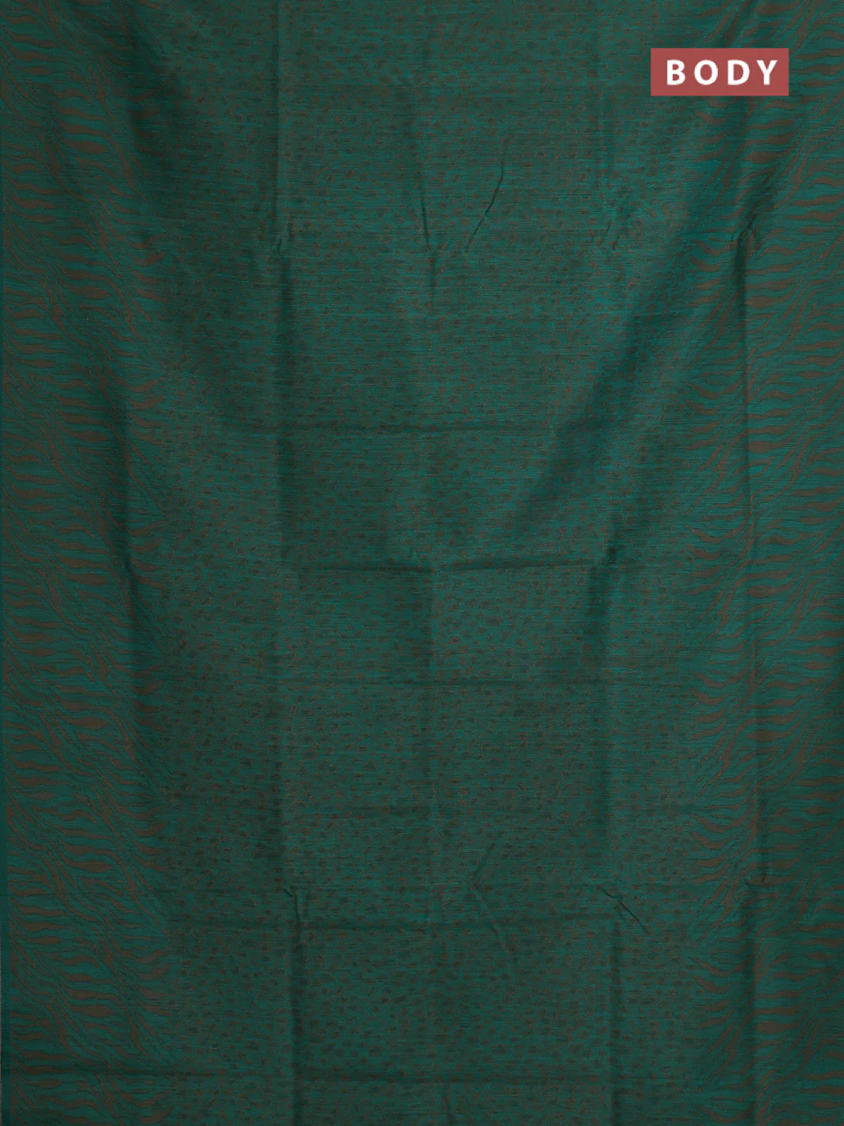 Banarasi semi matka saree teal green with allover thread weaves in borderless style - Image 2