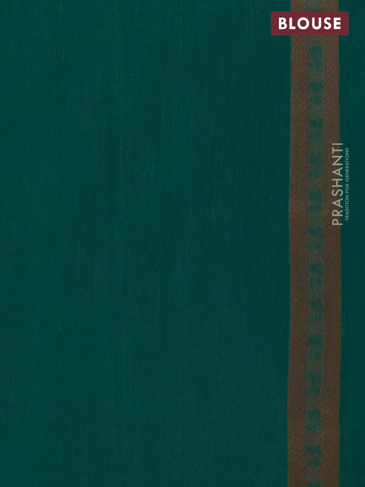 Banarasi semi matka saree teal green with allover thread woven leaf butta weaves in borderless style - Image 4