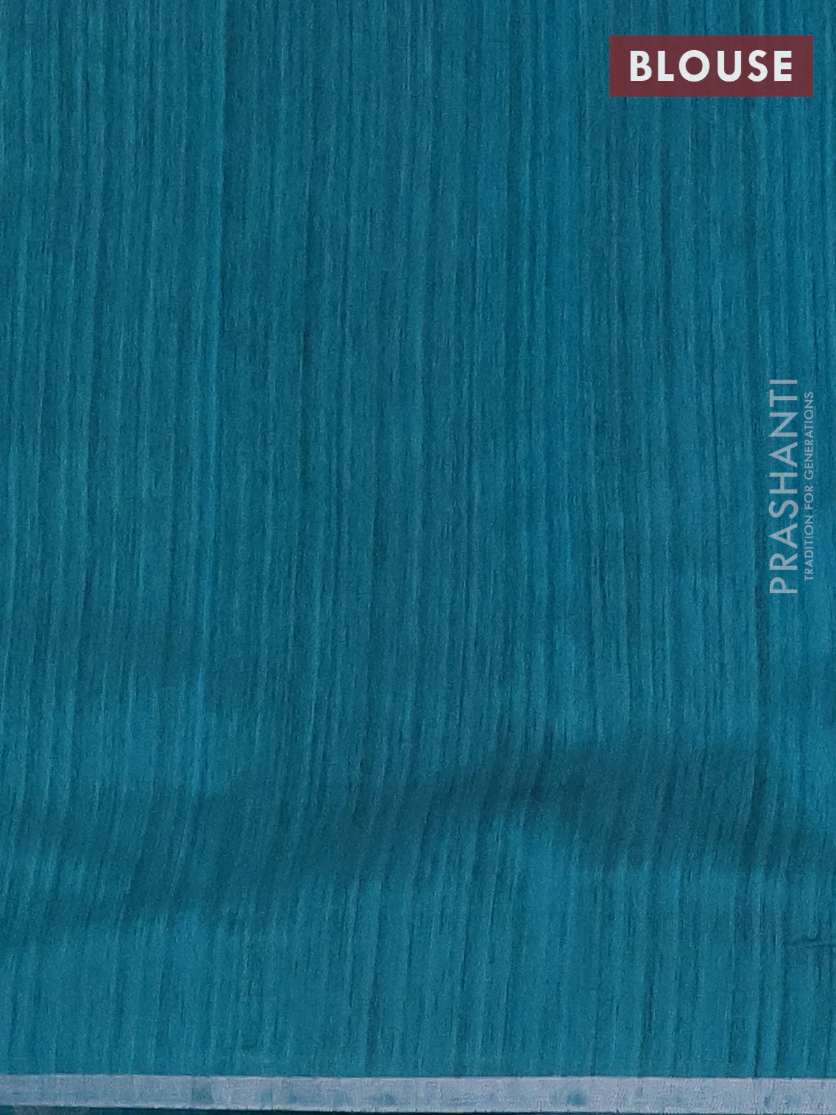 Banarasi semi matka saree teal green with silver & gold geometric weaves and zari woven piping border - Image 4
